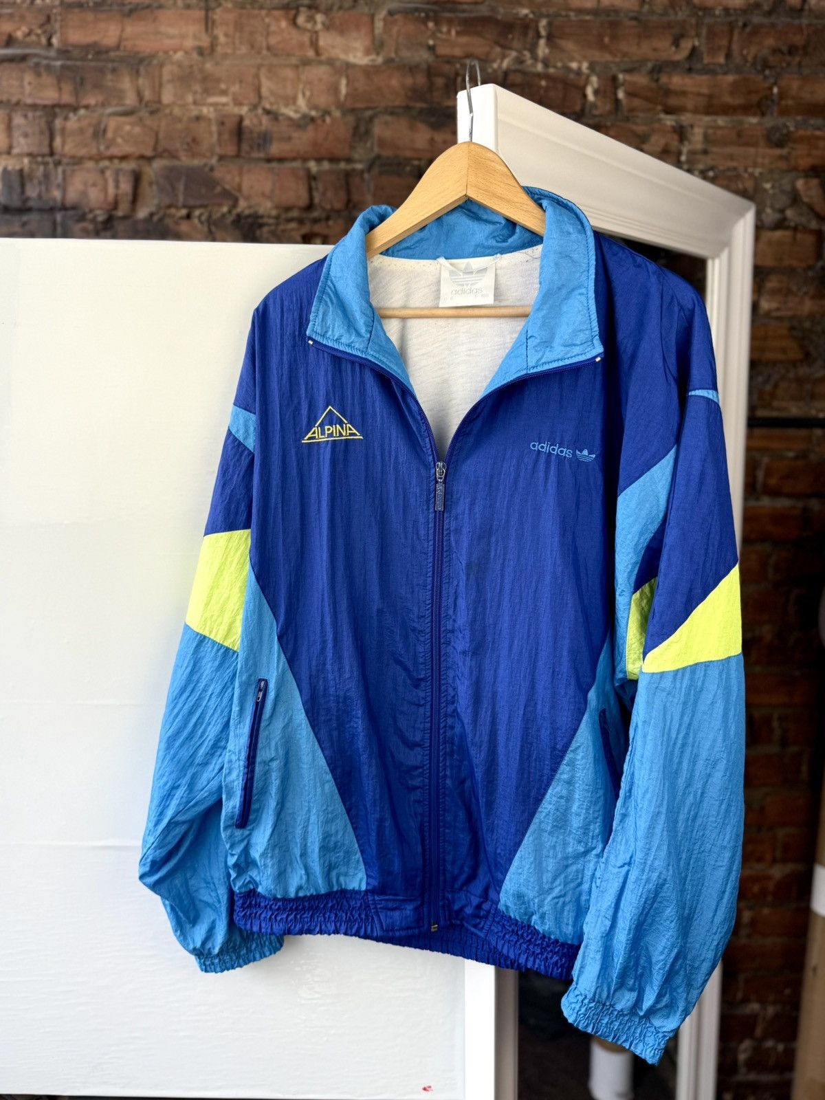 Vintage Men’s Adidas 90s Full Zip Blue Size: L