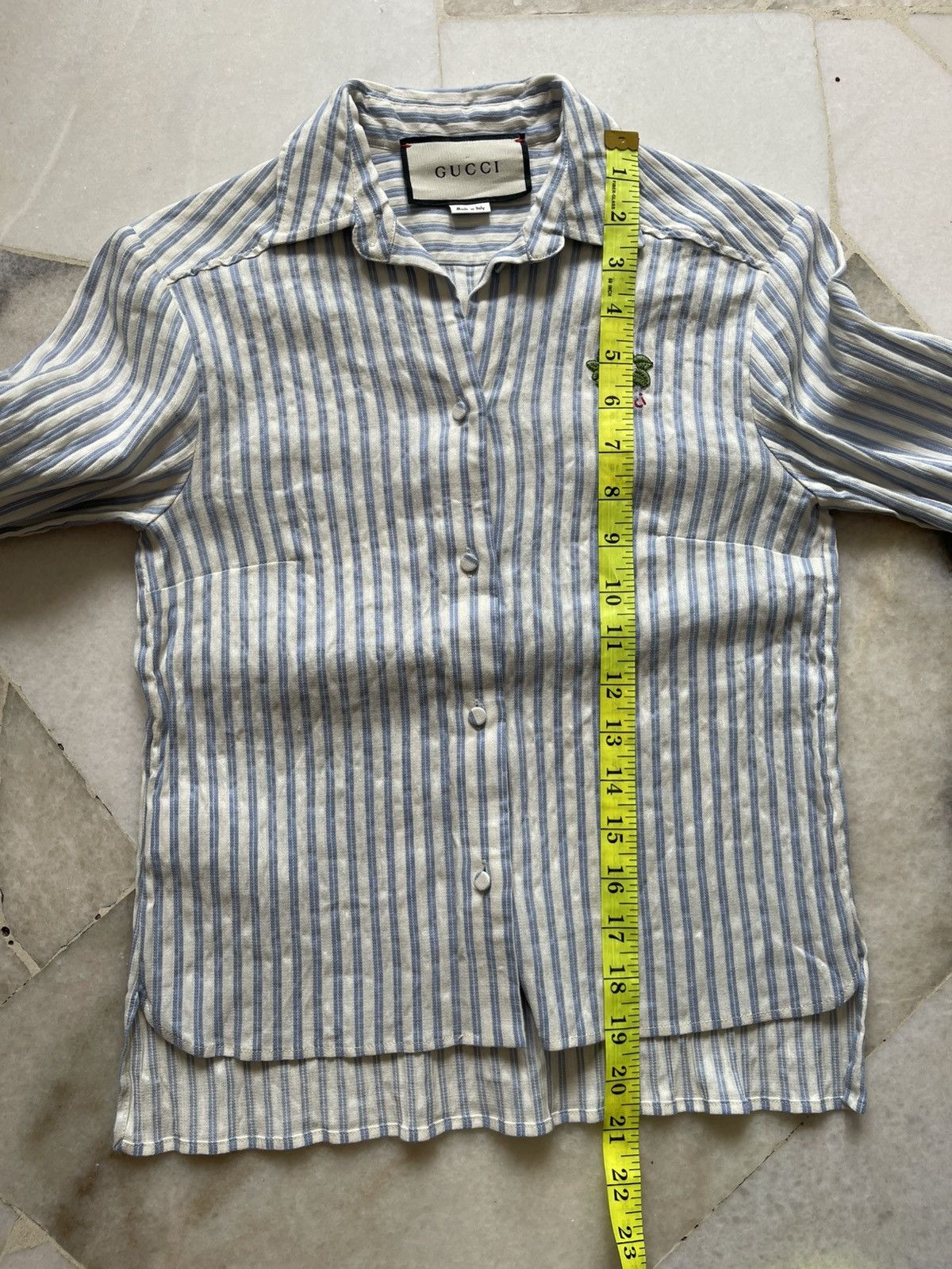 Gucci Gucci Stripe Shirt With Logo Embroidery #99 Size XS / US 0-2 / IT 36-38 - 9 Thumbnail