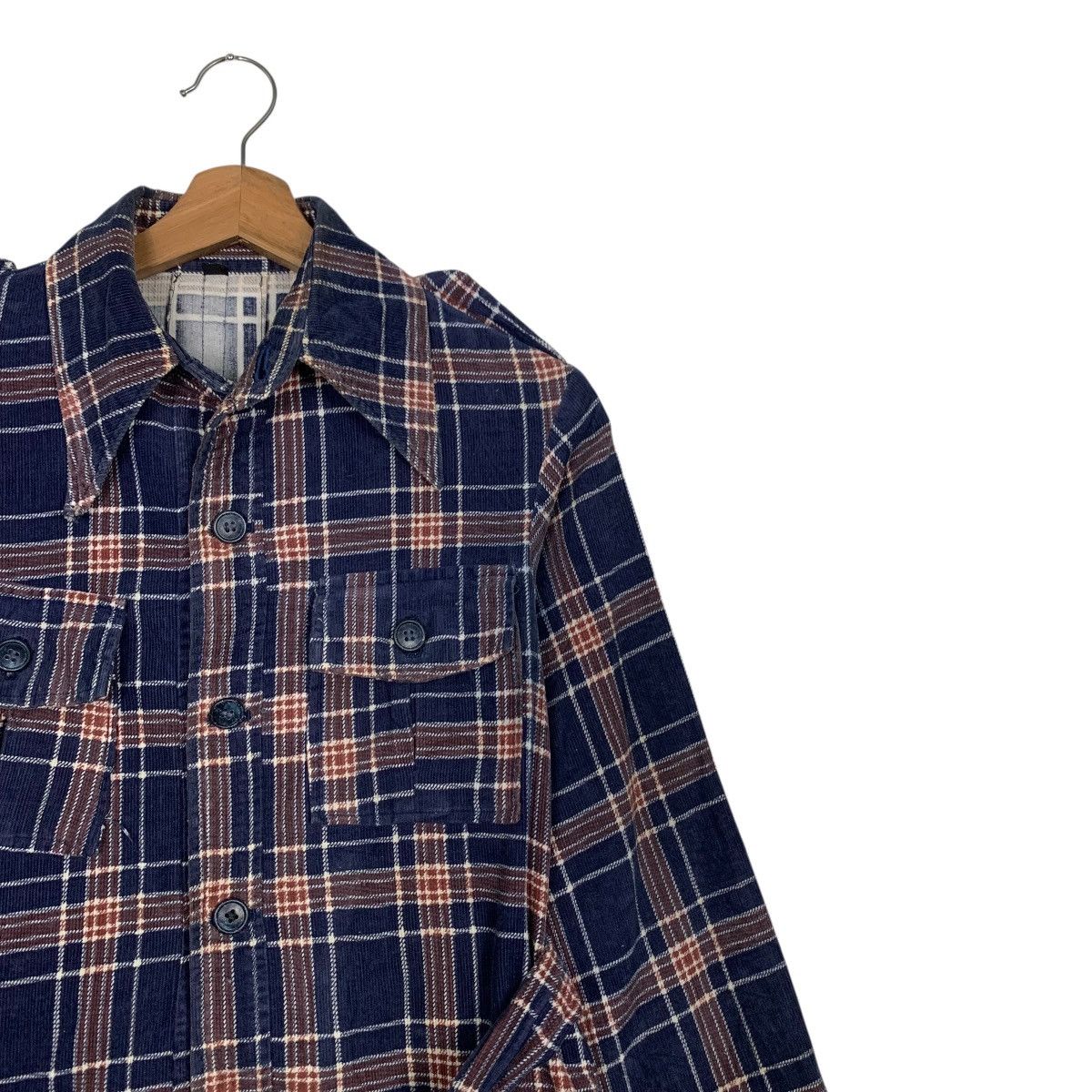Japanese Brand VANBON & V-ROLA Checked Belted Flannel Shirt #2924-C132 Size US L / EU 52-54 / 3 - 5 Thumbnail