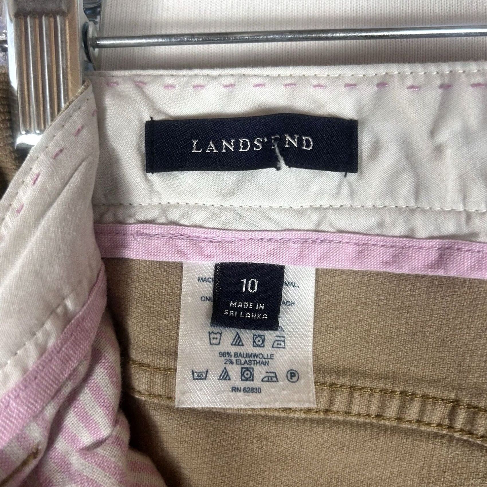 Lands' End Lands' End Corduroy Pants Women's 10 Straight Leg Brown Pockets Casual Tan Size 32" / US 10 / IT 46 - 3 Thumbnail