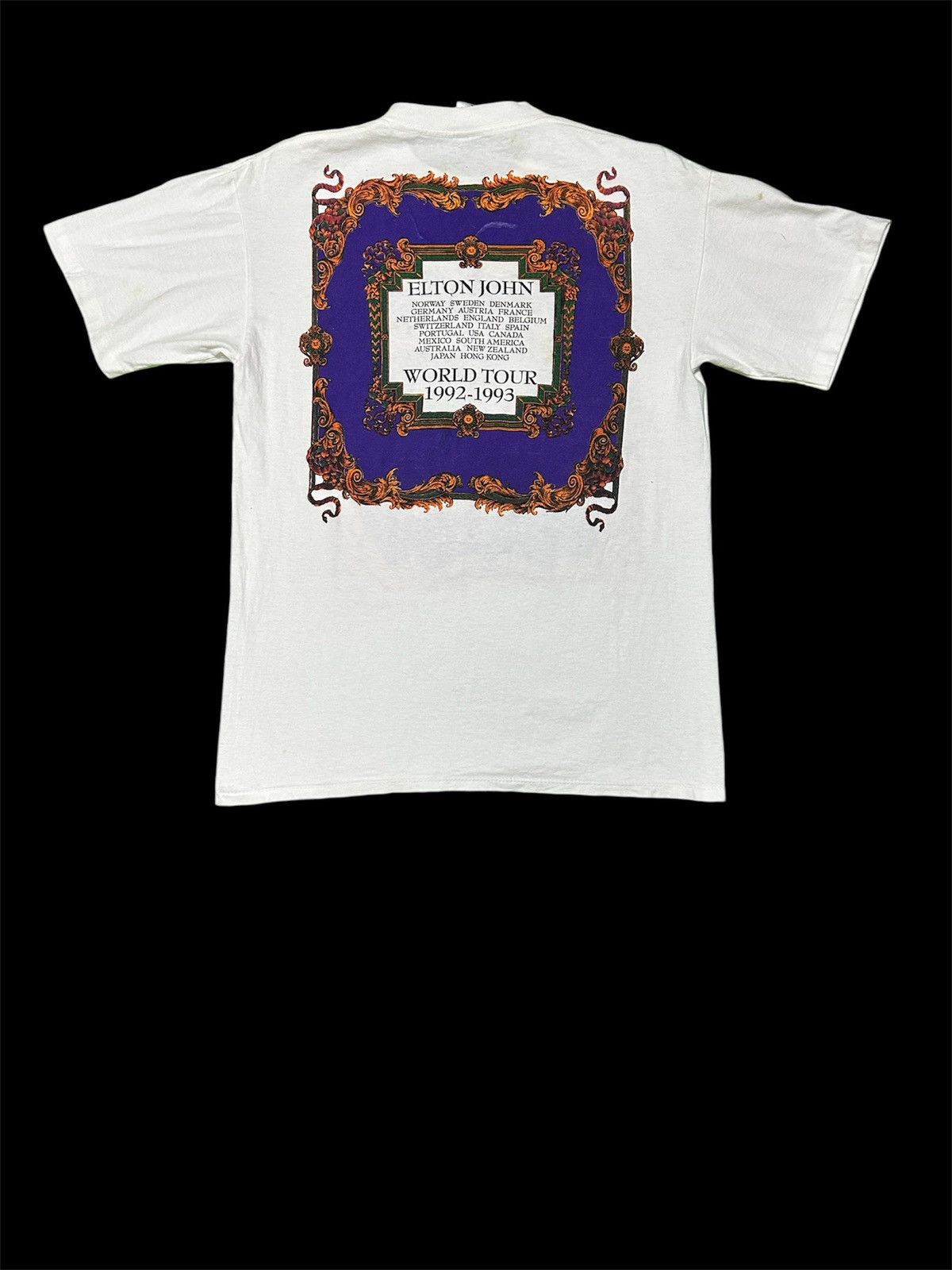 Band Tees Vintage 90s Elton John Gianni versace world tour Size US L / EU 52-54 / 3 - 2 Thumbnail