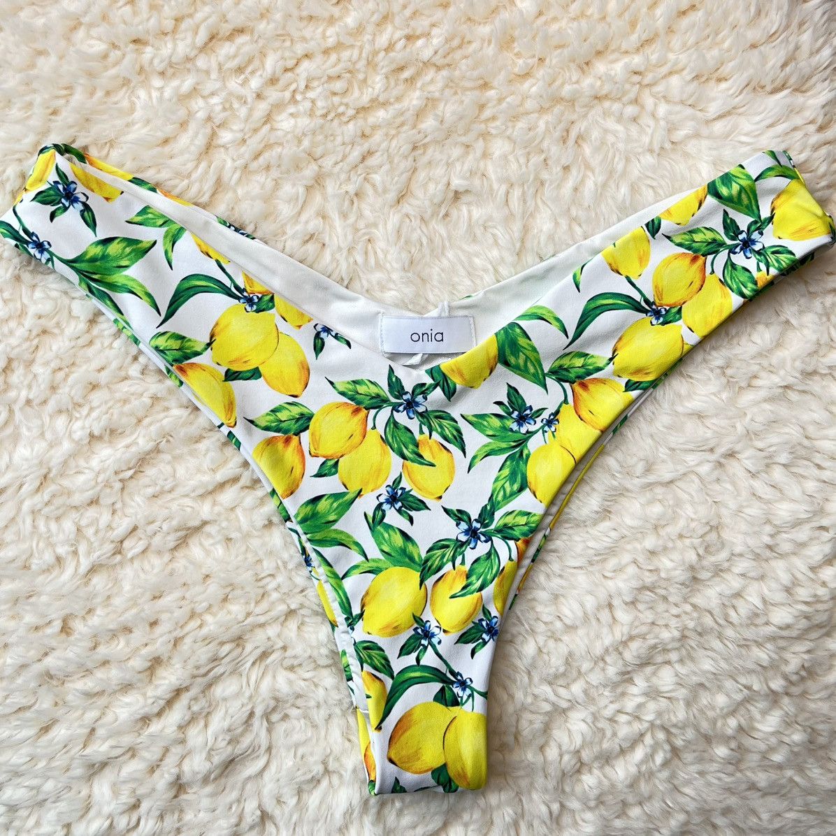 Onia Onia x We Wore What Lemon Print Delilah Bikini Bottom Size 27" / US 4 / IT 40 - 5 Thumbnail