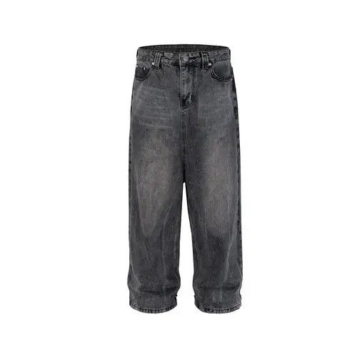 Japanese Brand Dark Grey Washed Damage Baggy jeans y2k streetwear Size US 32 / EU 48 - 8 Thumbnail