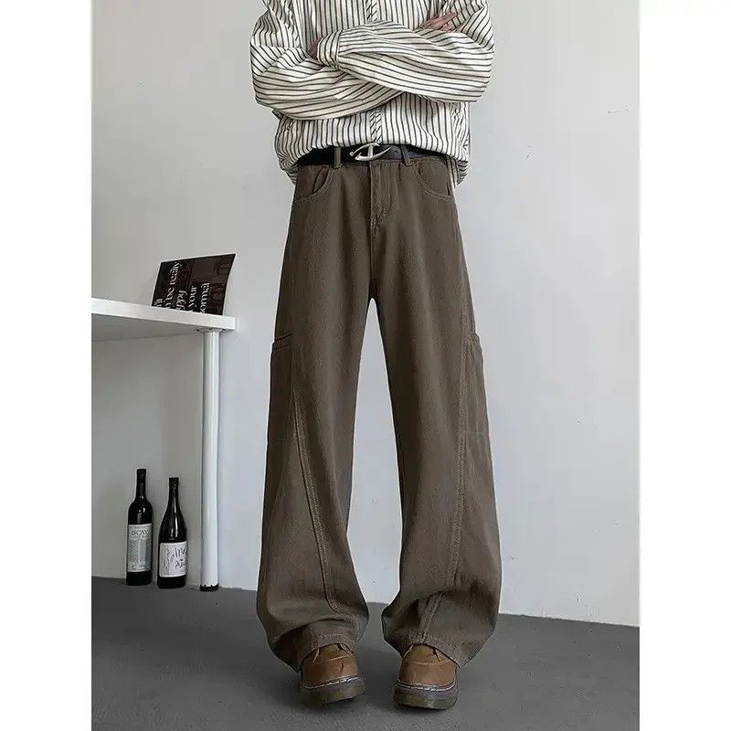 Japanese Brand Retro loose wide leg patchwork jeans Size US 32 / EU 48 - 6 Thumbnail