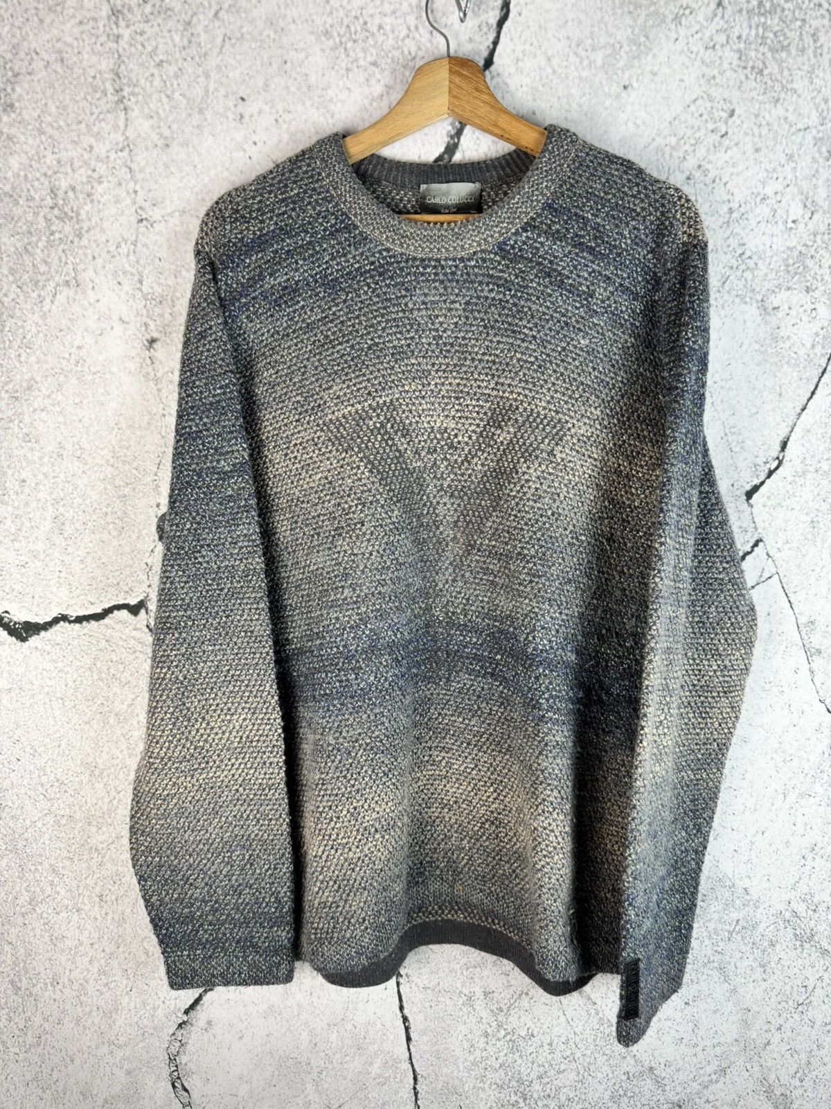 Vintage 90s carlo colucci sweater coogi style cardigan