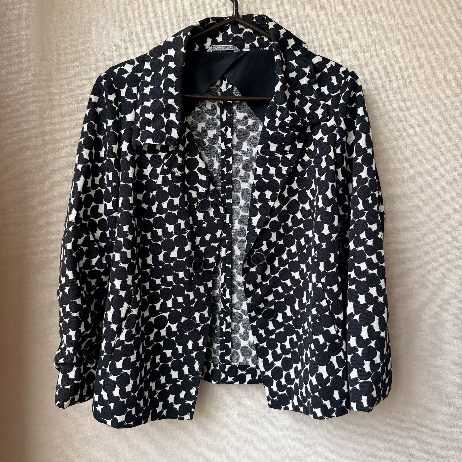 Max Mara Max Mara Blazer Jacket Womens US 10 Black White Abstract Size L / US 10 / IT 46 - 2 Thumbnail