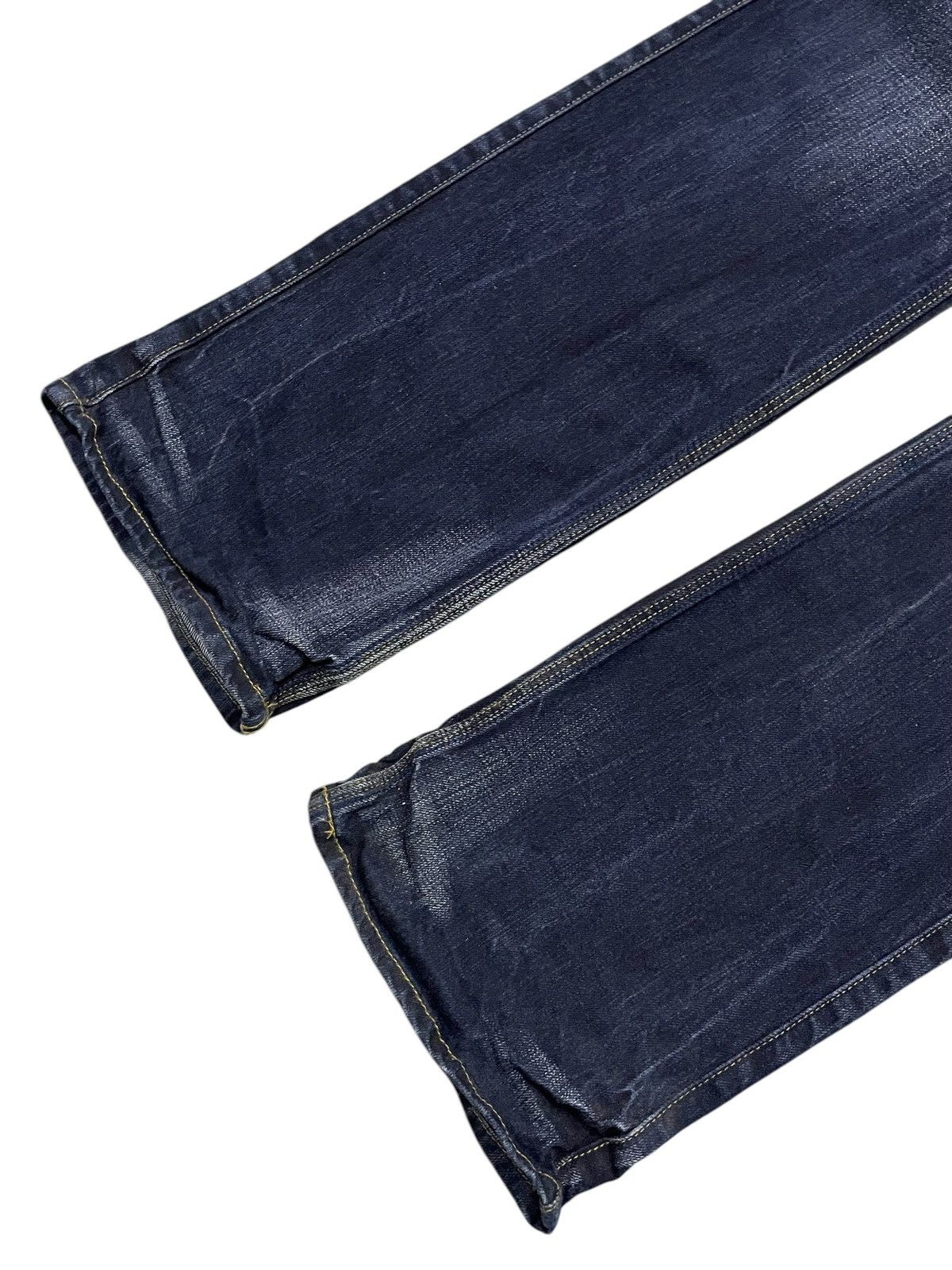 HIDEAWAYS × If Six Was Nine × Le Grande Bleu (L.G.B.) Hideaways Japan Leather Trimmed Pocket Whiskers Flare Jeans Size US 32 / EU 48 - 5 Thumbnail