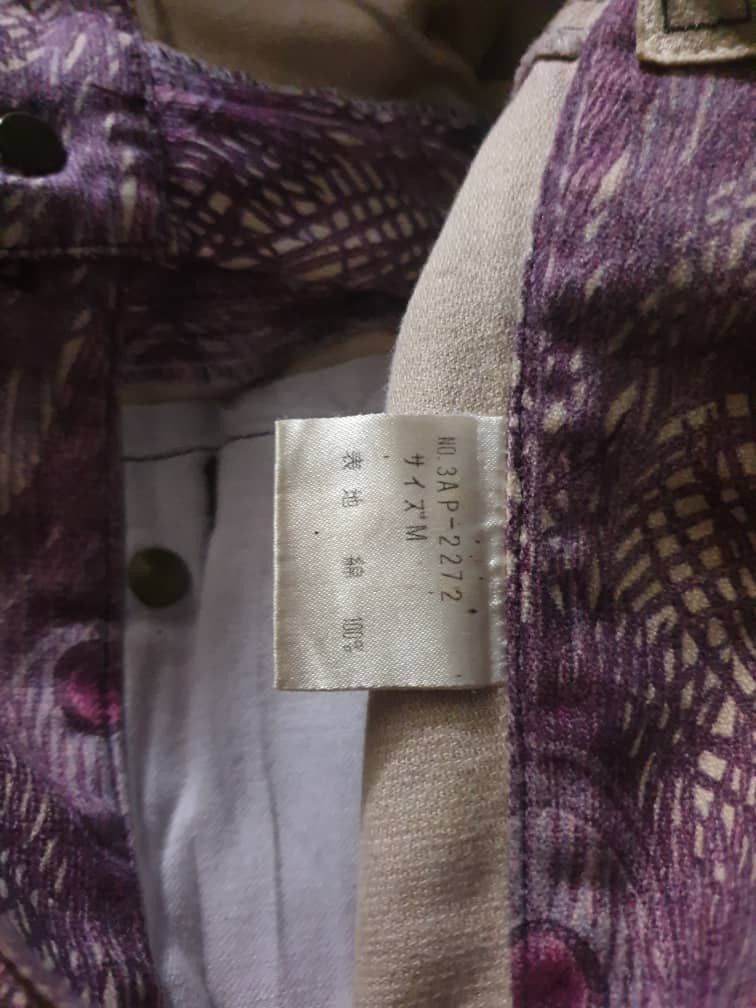 Hysteric Glamour 💥Hysteric Glamour Monogram peacock purple colour pant Size US 29 - 4 Thumbnail