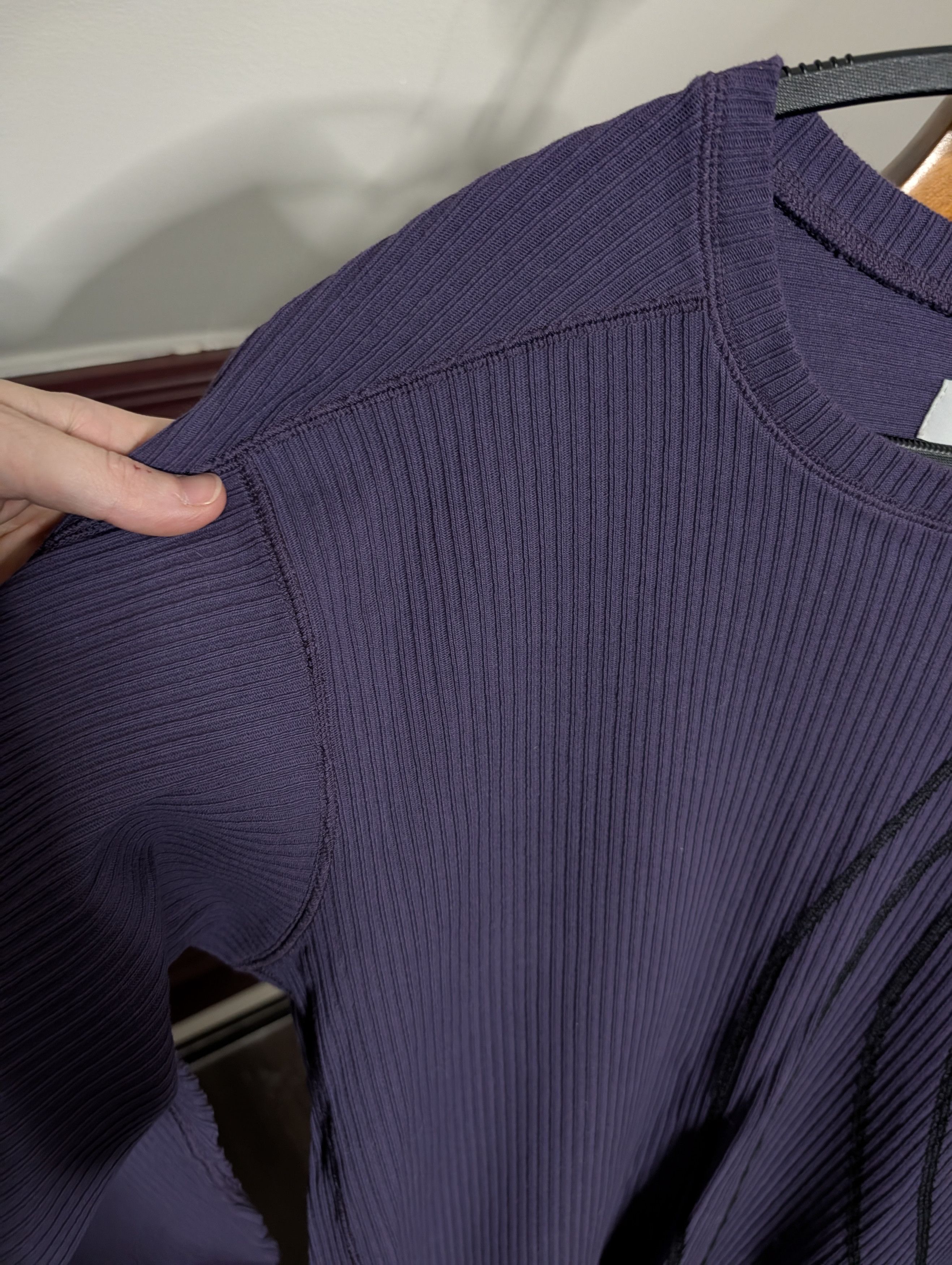 Kiko Kostadinov Grail SS19 Interviews plum embroidered Italian shirt w tags Size US L / EU 52-54 / 3 - 6 Thumbnail