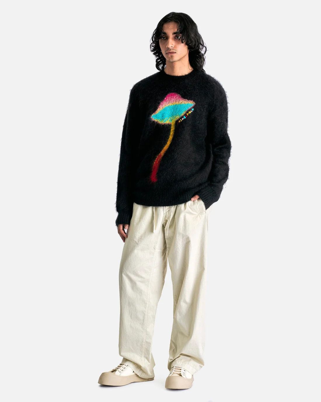 Casablanca o1mle0326 Rainbow Mushroom Mohair Jumper Sweater in Black Size US XL / EU 56 / 4 - 5 Thumbnail
