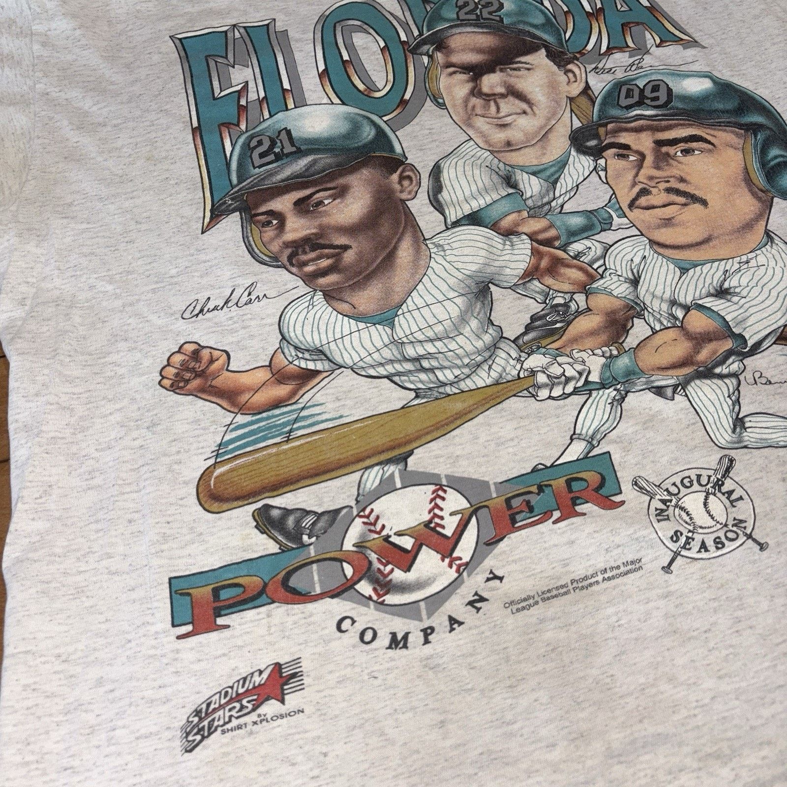 Vintage Florida Marlins Vintage Shirt 1993 Inaugural caricatures Size US XL / EU 56 / 4 - 2 Thumbnail