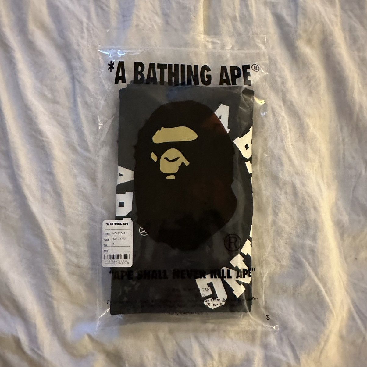 Bape Bape Collge Tee Black and Navy Size US M / EU 48-50 / 2 - 7 Thumbnail