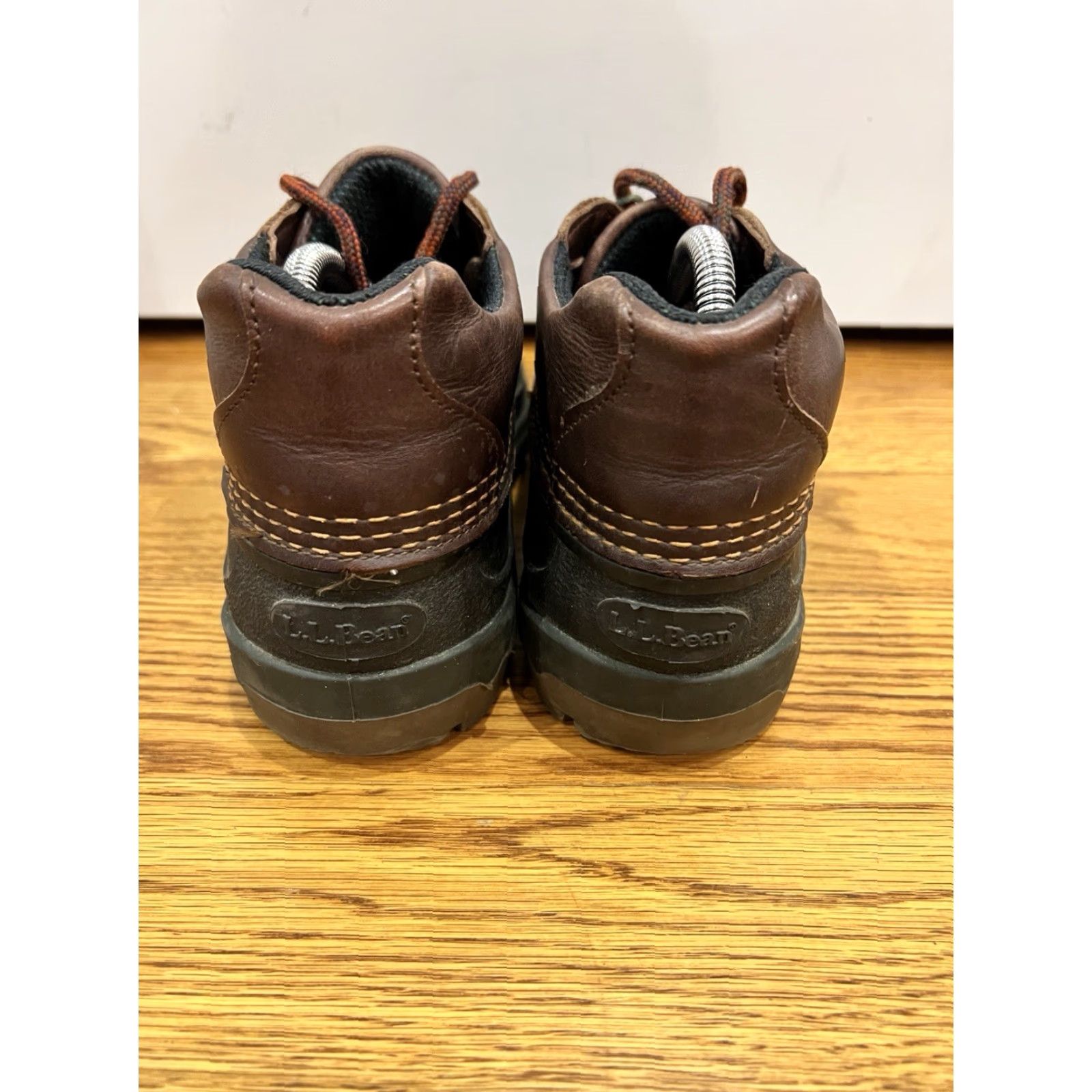 Vintage VINTAGE LL Bean Lace Duck Boots Men 8 M Brown Waterproof Snow Boot Leather Rubber Winter Fall Spring Hunting USA Nature Logo Lace Duck Boots Mens Size US 8 / EU 41 - 4 Thumbnail