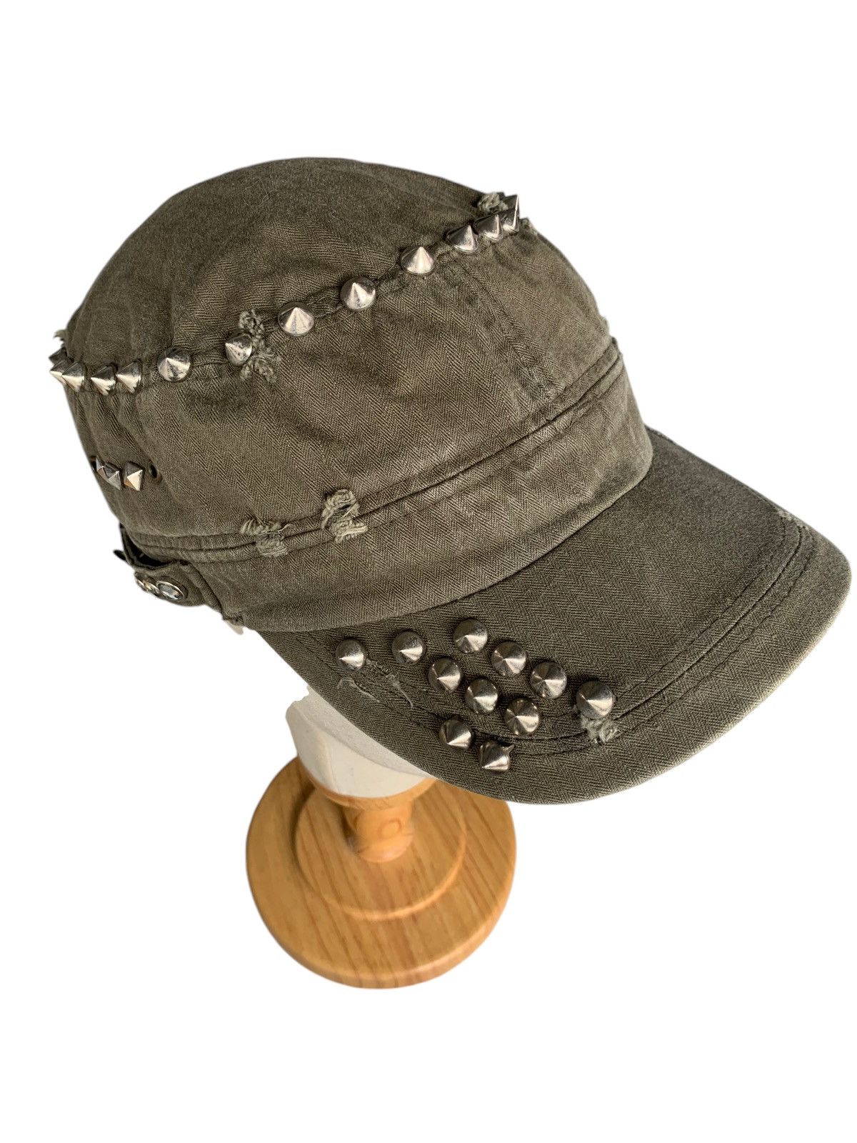 Japanese Brand × Kapital × Vintage JAPANESE STUDDED PUNK STYLE DISTRESSED CAP☠️🎌 Size ONE SIZE - 2 Thumbnail