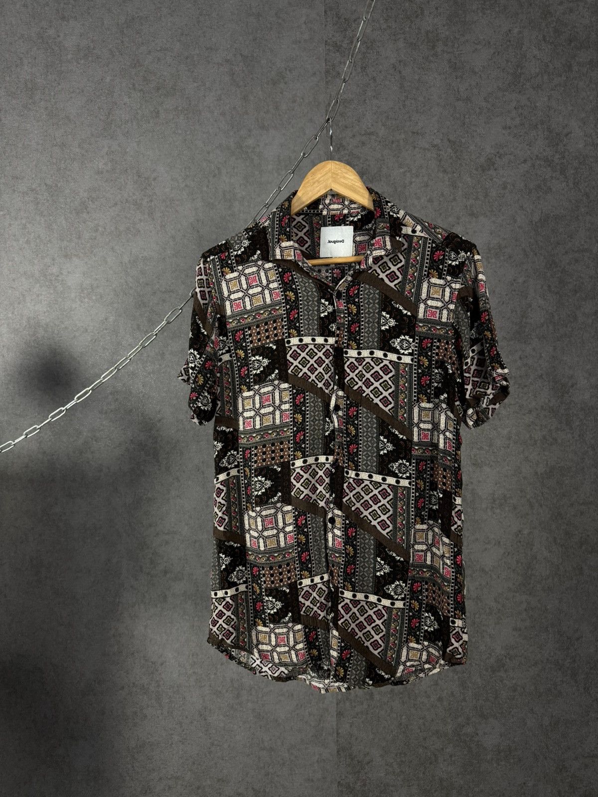 Desigual Desigual luxury designer art crazy hawaiian silk shirt Size US M / EU 48-50 / 2 - 1 Thumbnail