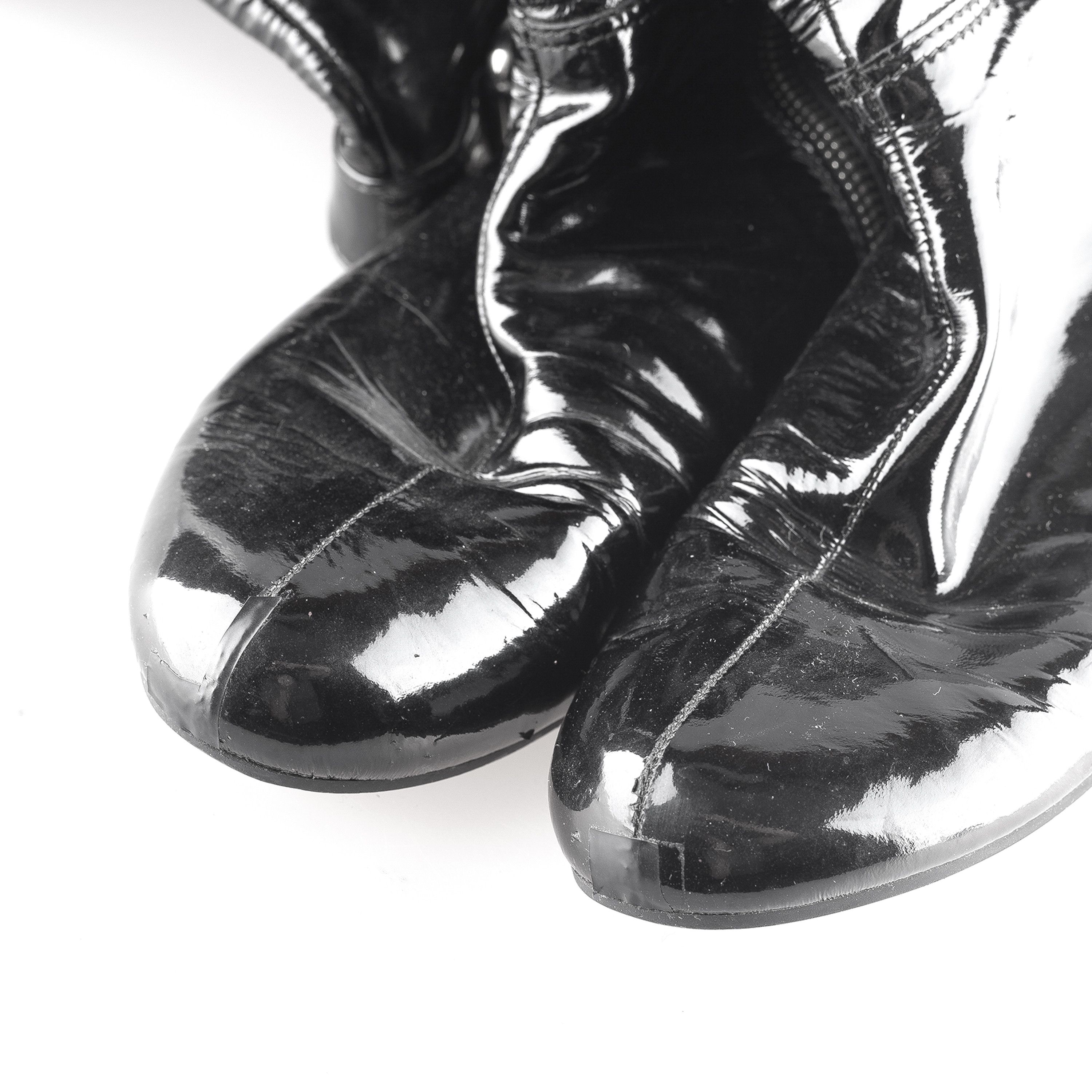 Miu Miu Miu Miu Black Patent Leather Vintage Buckle Boots (37 EU) Size US 6 / IT 36 - 8 Thumbnail