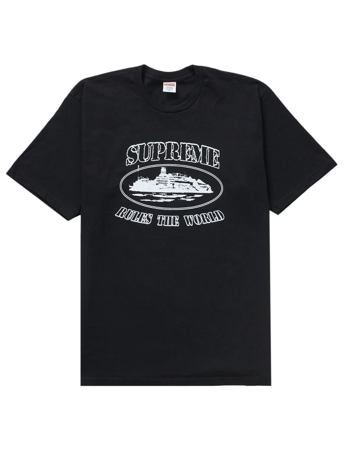 Corteiz Supreme Rule The World tee black small Grailed