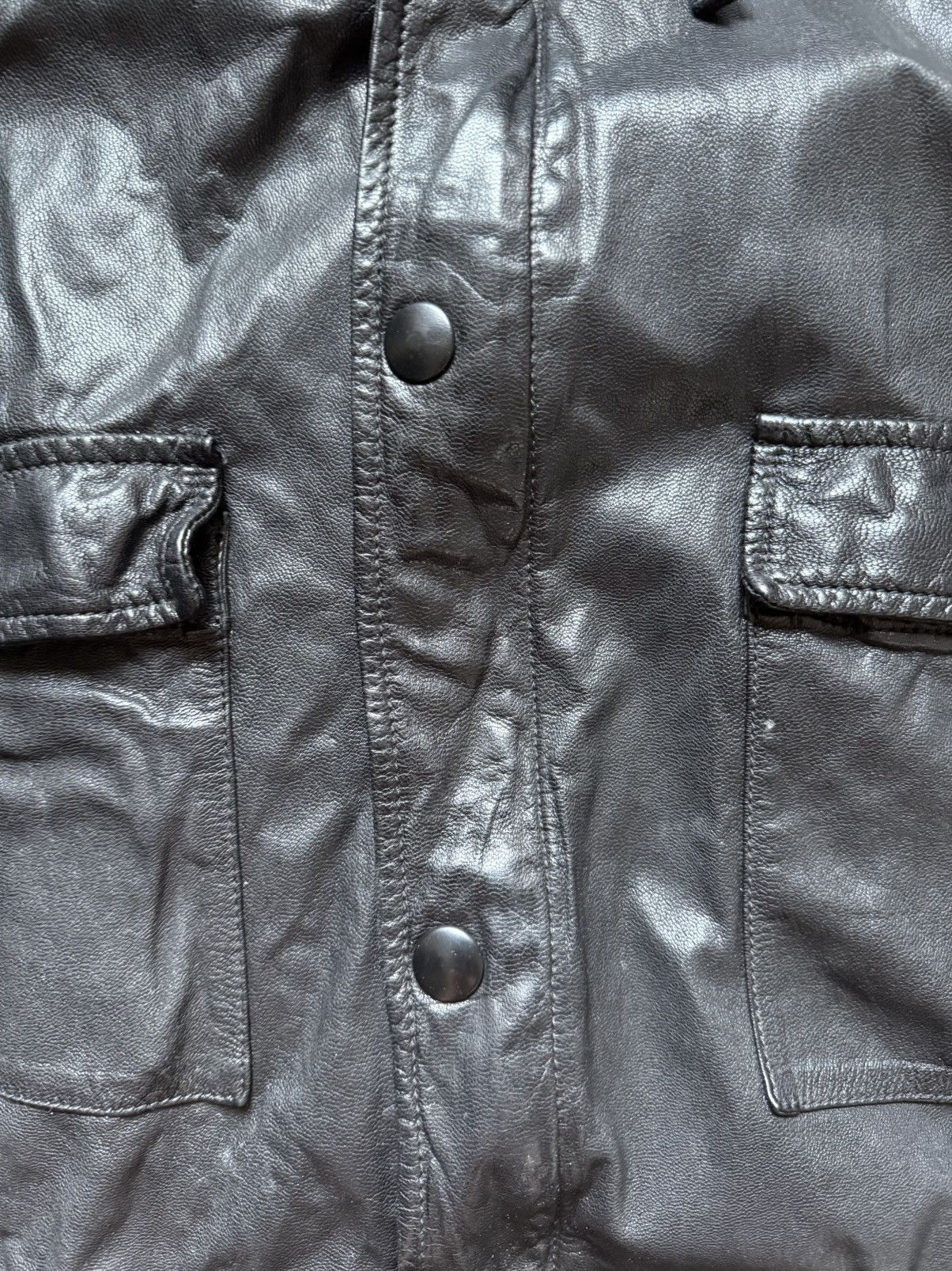 Marni Glossy Leather Oiler Biker Jacket Size US L / EU 52-54 / 3 - 4 Thumbnail
