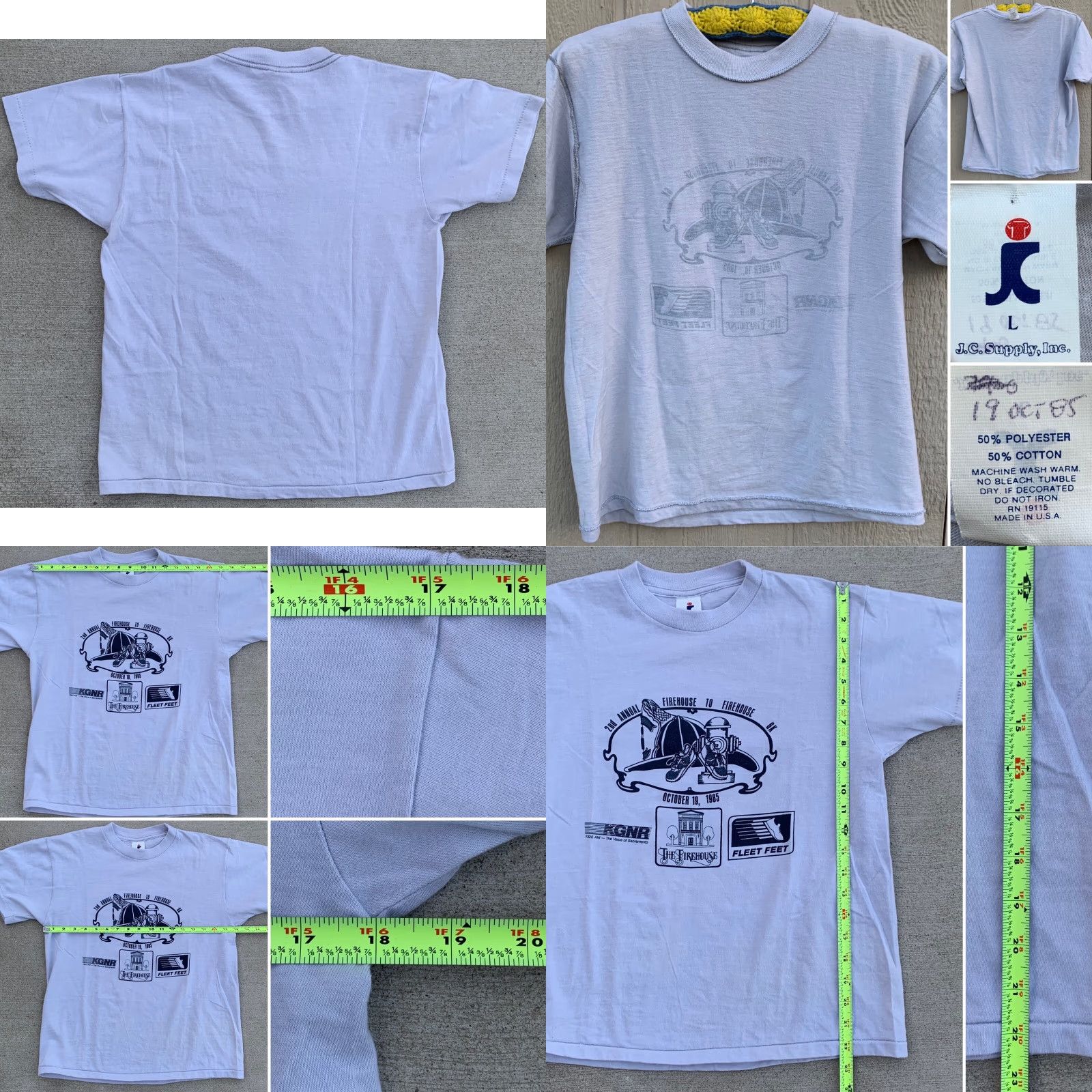 Vintage VINTAGE Firehouse To Firehouse 6K T-Shirt 1985 KGNR The Firehouse Feet Fleet L Gray Unisex 80s Firehouse Firehouse 6K Size US L / EU 52-54 / 3 - 8 Thumbnail