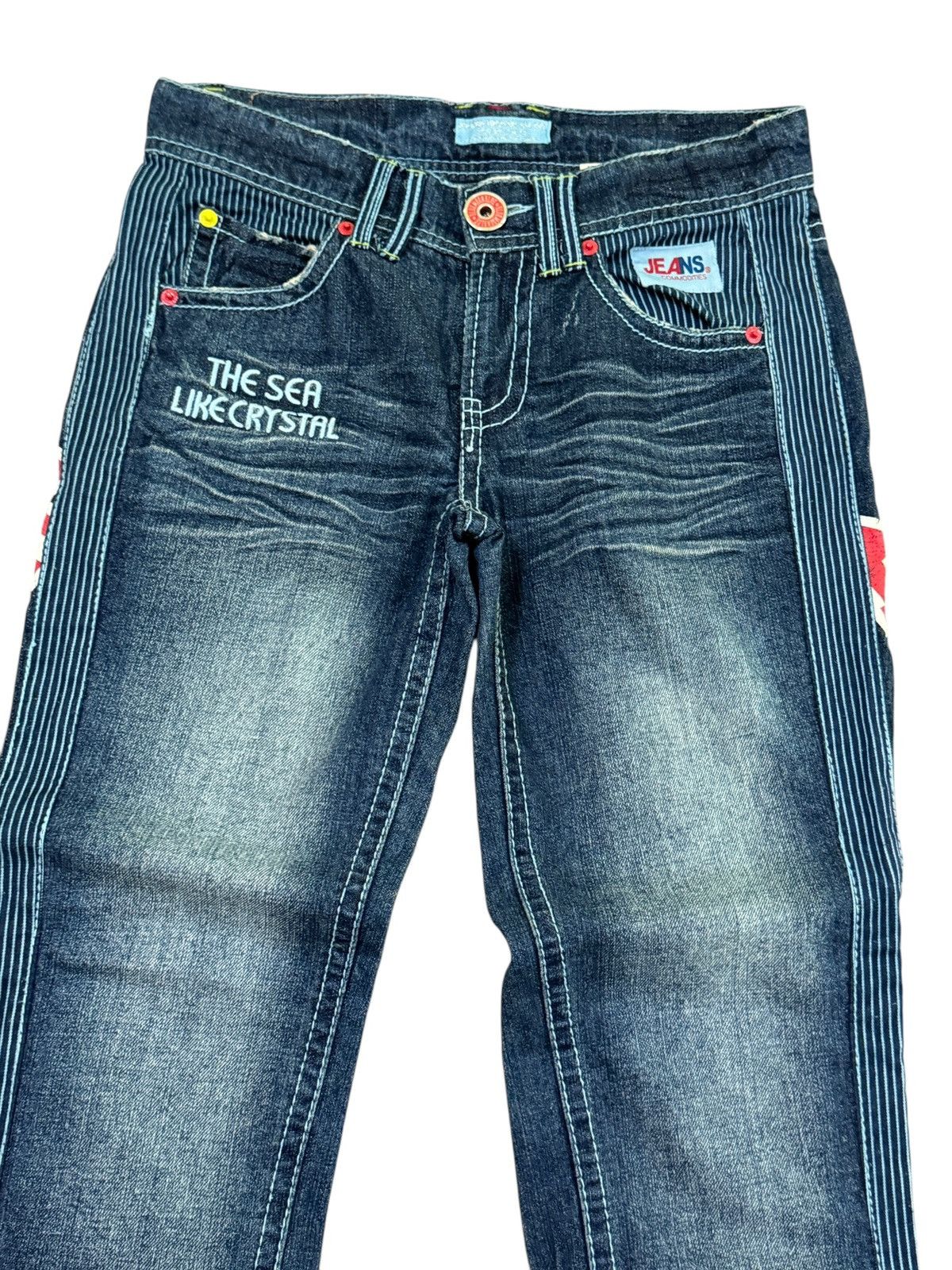 Hysteric Glamour × Japanese Brand VINTAGE BLUE MOON BLUE DAICOCK HICKORY LOW RISE DENIM JEANS Size US 30 / EU 46 - 5 Thumbnail