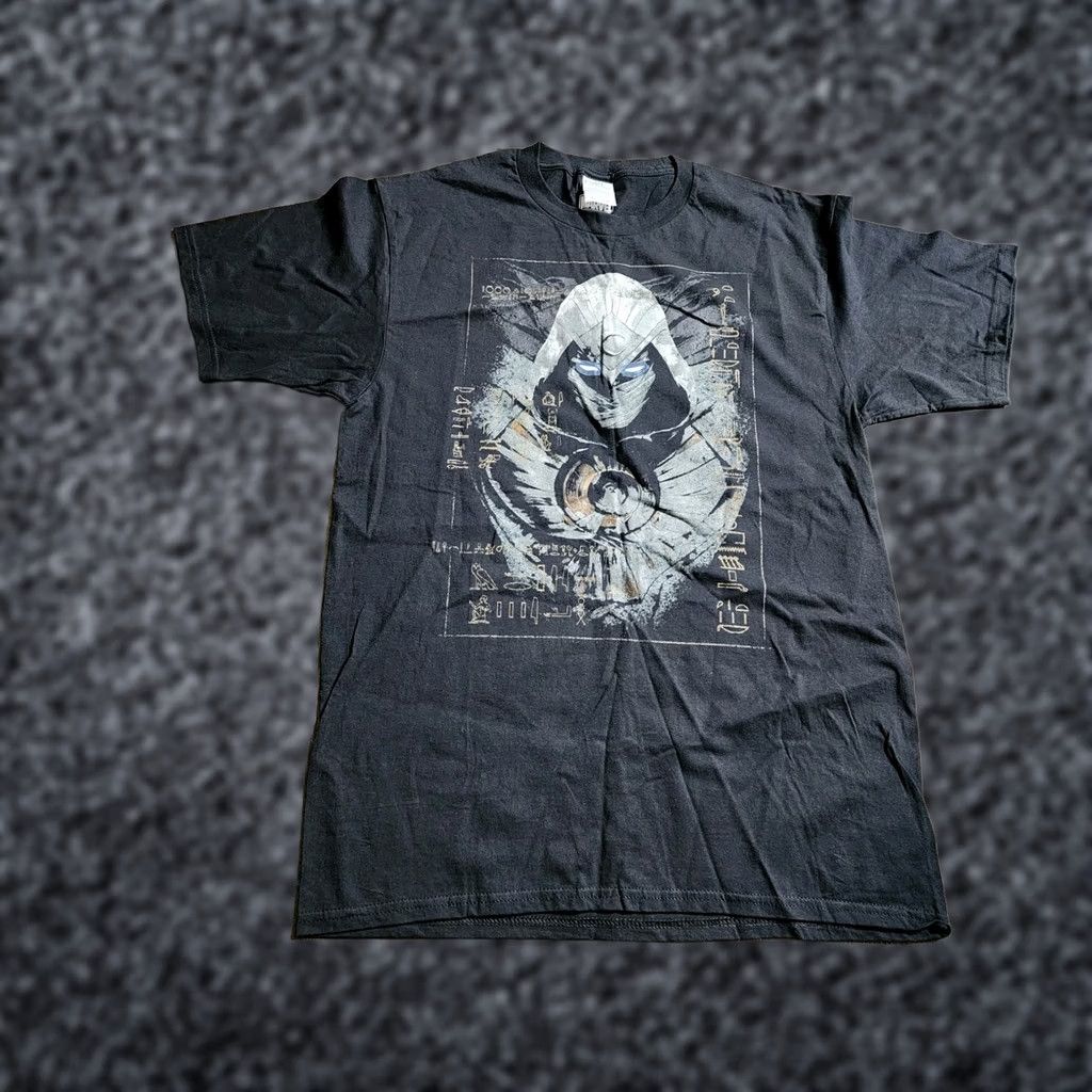Vintage Marvel Moon Knight T Shirt Mens M Graphic Print Short Sleeve Crew Neck Black Cotton Size US M / EU 48-50 / 2 - 1 Thumbnail