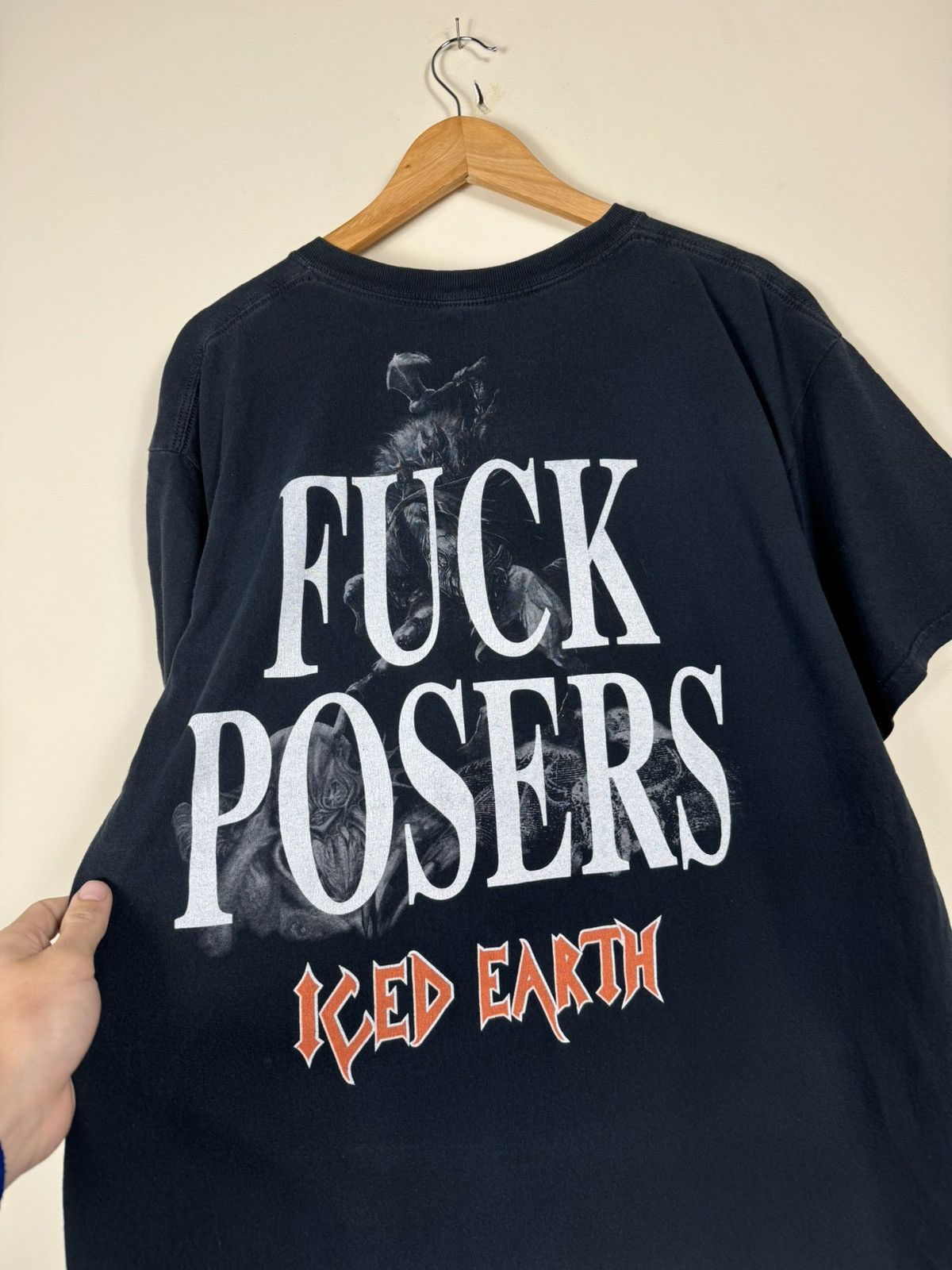 Band Tees × Vintage Iced Earth Fuck Posers Vintage Band T Shirt Size US XL / EU 56 / 4 - 8 Thumbnail