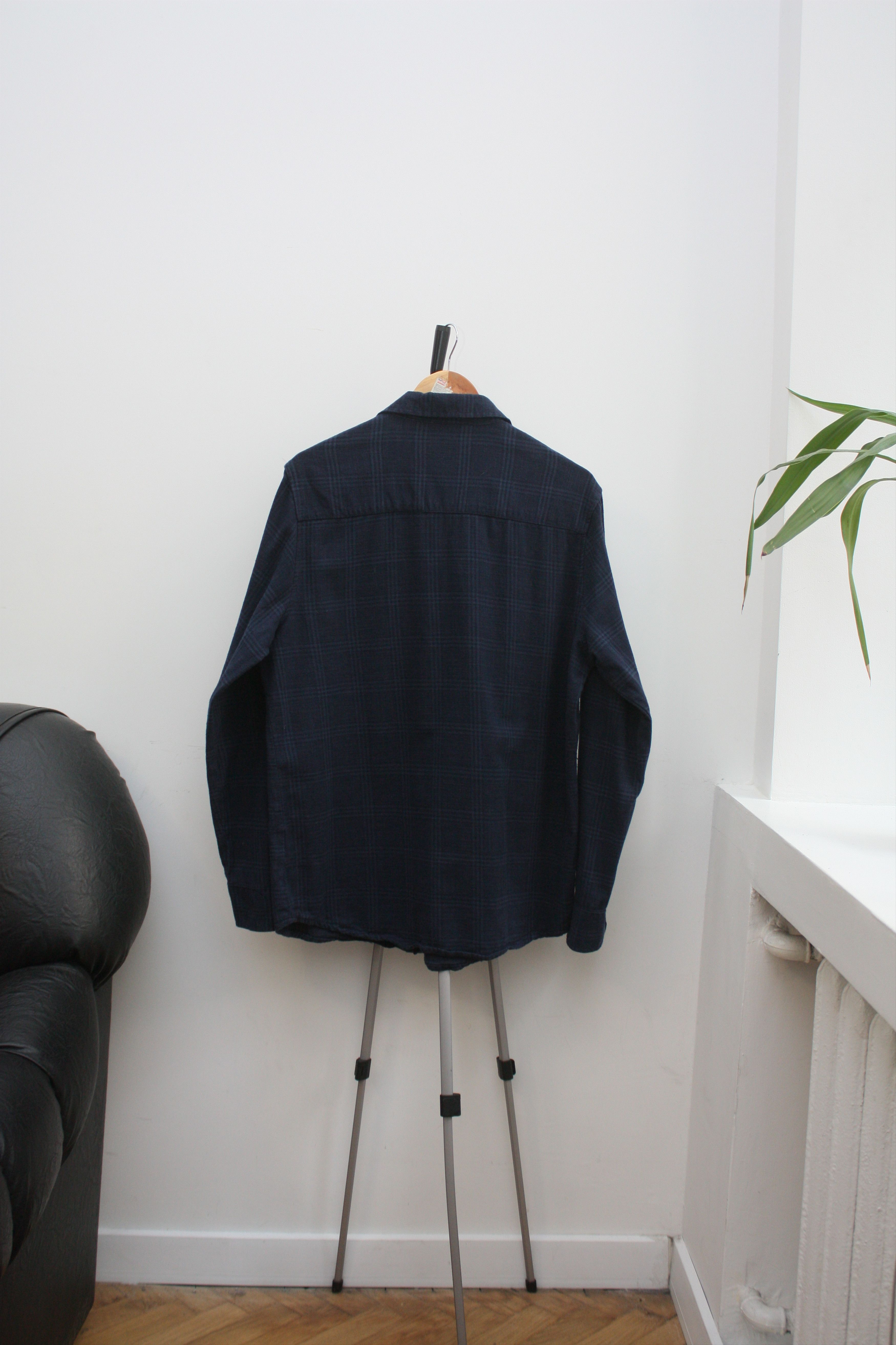 Folk Folk Navy Checkered Cotton Shirt Men's Size US M / EU 48-50 / 2 - 3 Thumbnail