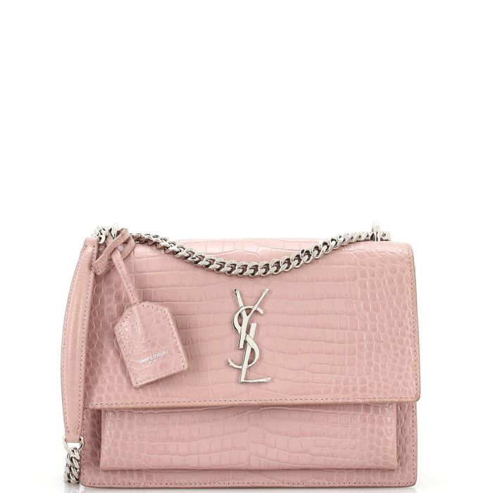 Yves Saint Laurent Sunset Crossbody Bag Crocodile Embossed Leather Medium | Grailed