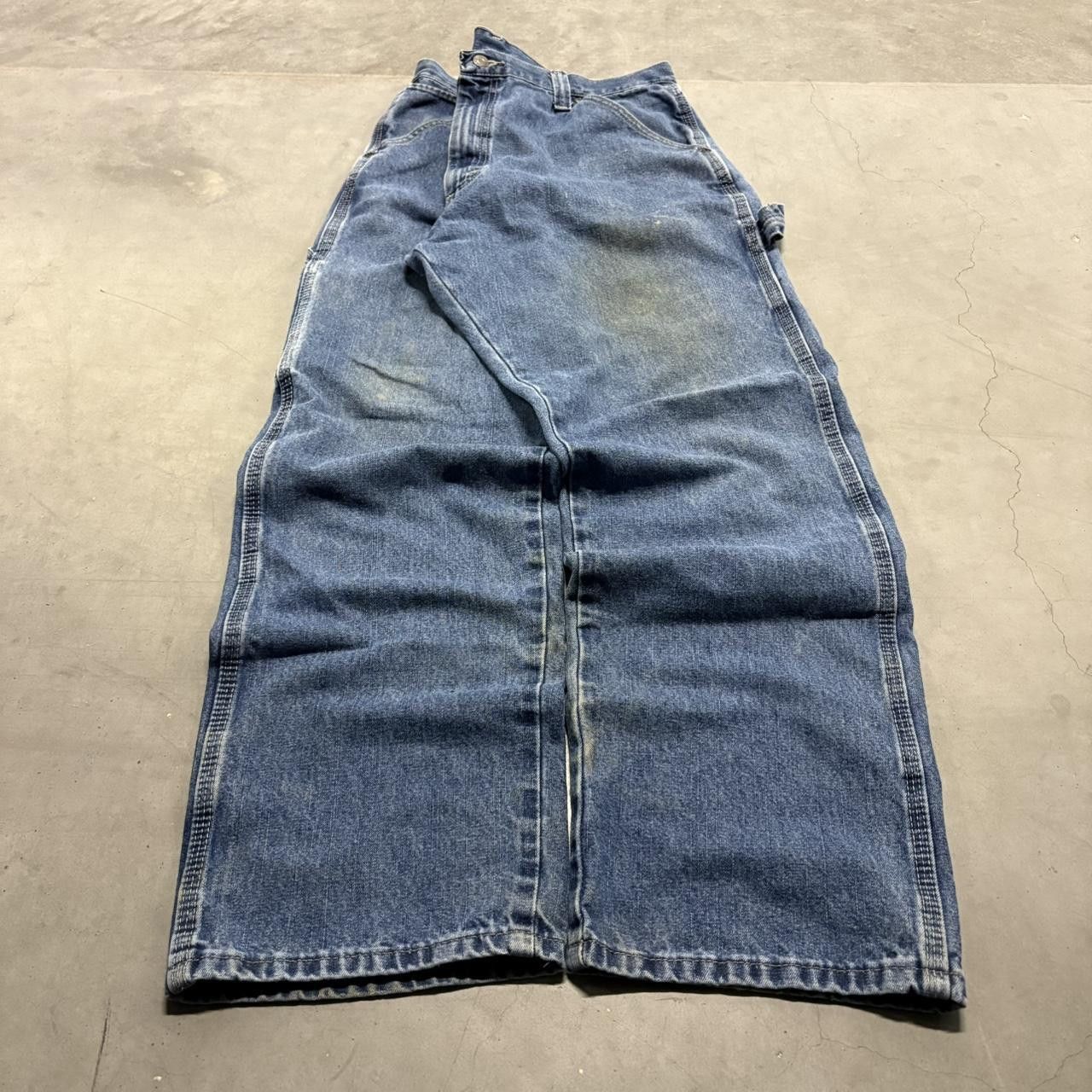 Vintage Crazy Vintage Y2K/2000s Baggy Wideleg Skater Style Carpenter Medium Wash Denim Jeans! Size US 36 / EU 52 - 3 Thumbnail