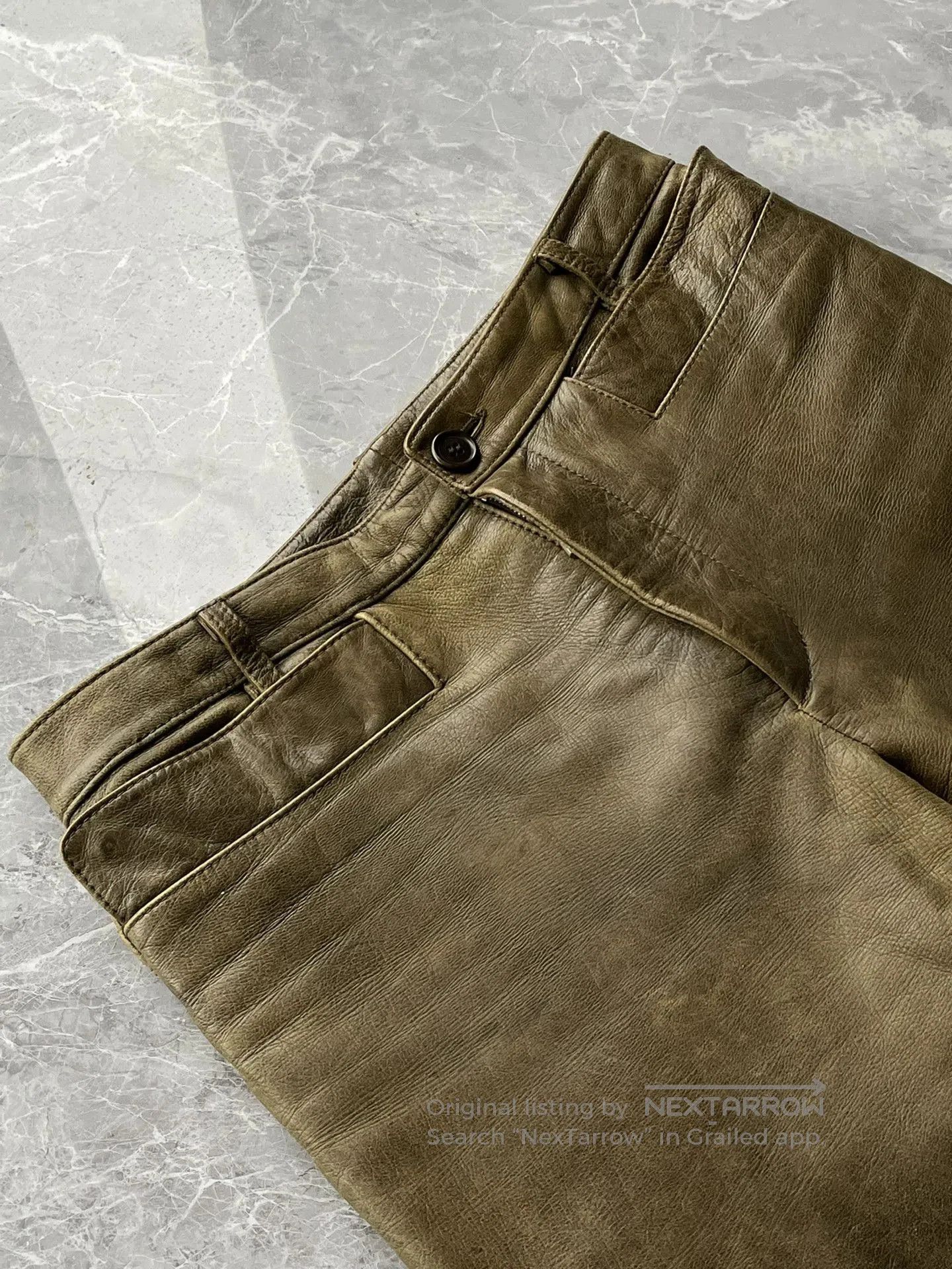 Dirk Bikkembergs Dirk Bikkembergs 98AW Leather Biker Pants. Size US 30 / EU 46 - 4 Thumbnail