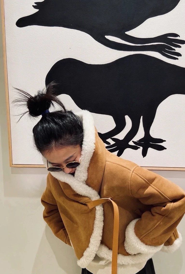Loewe LOEWE Kaki fur coat Size S / US 4 / IT 40 - 5 Thumbnail