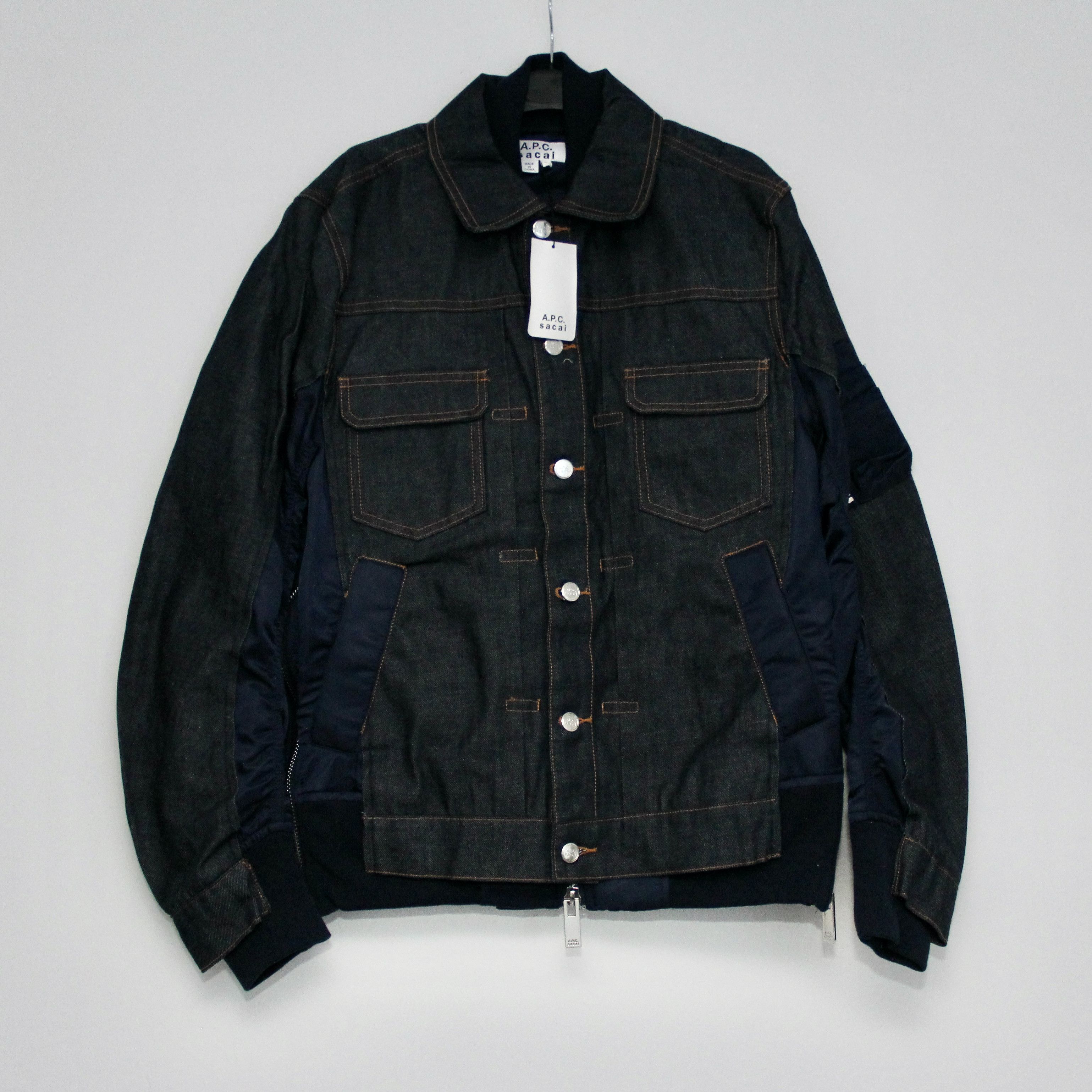 A.P.C. × Sacai A.P.C x Sacai Denim Bomber Jacket BNWT Small Size US XS / EU 42 / 0 - 2 Thumbnail