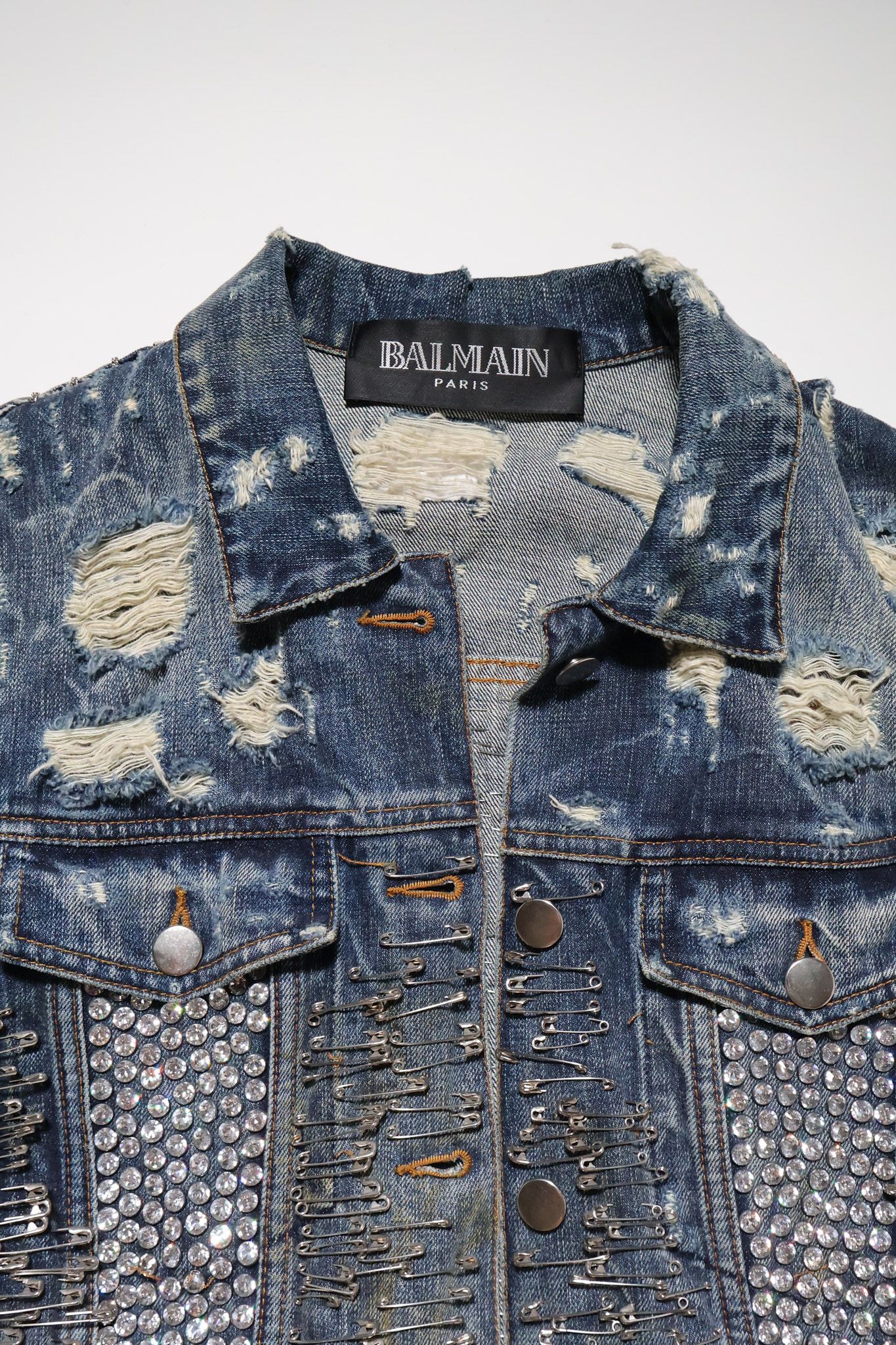 Balmain Balmain By Decarnin SS11 Runway Safety Pin Crystal Vest Size US S / EU 44-46 / 1 - 5 Thumbnail