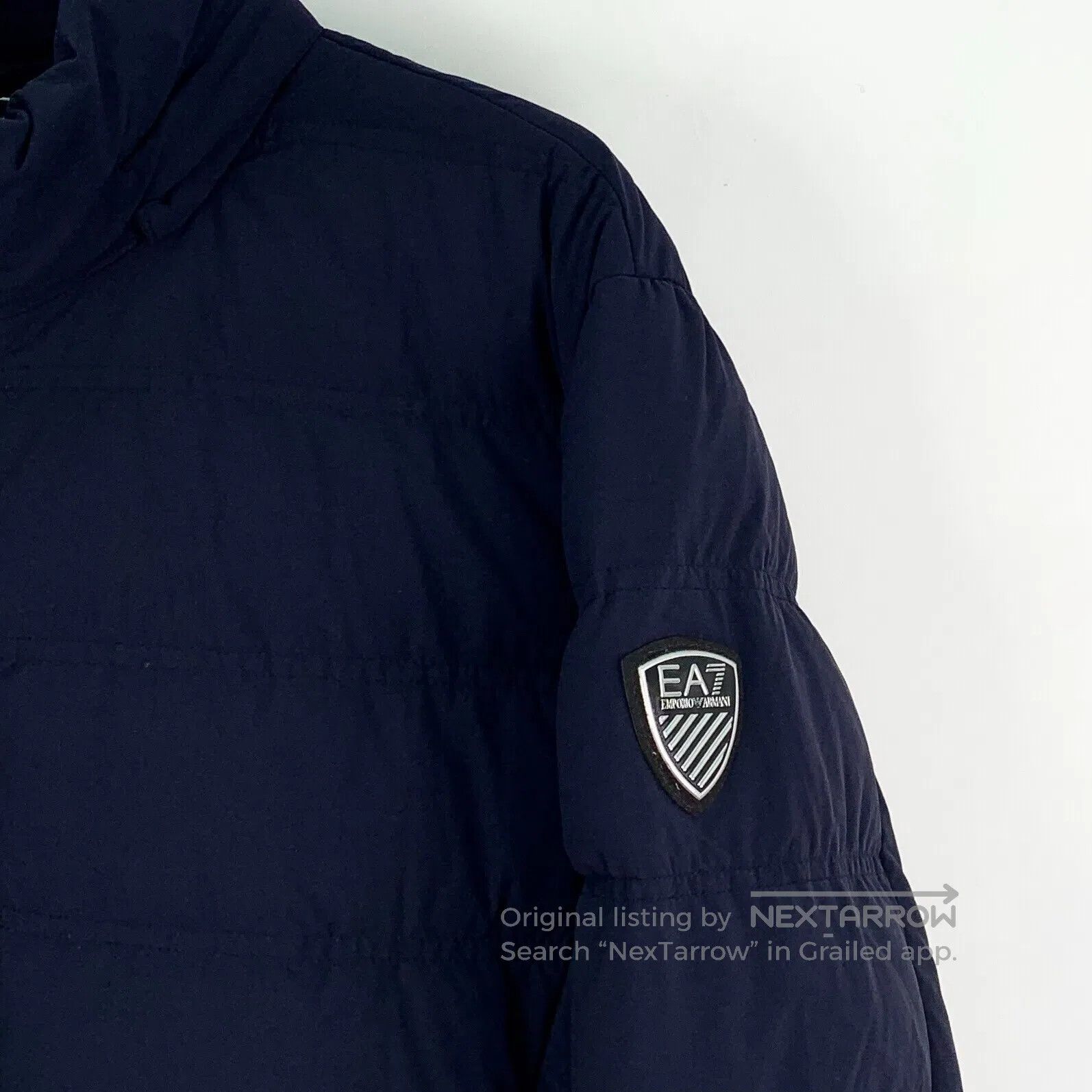 Armani Armani Dark Blue Badge Design Stand Collar Zipper Long-Sle Size US M / EU 48-50 / 2 - 3 Thumbnail