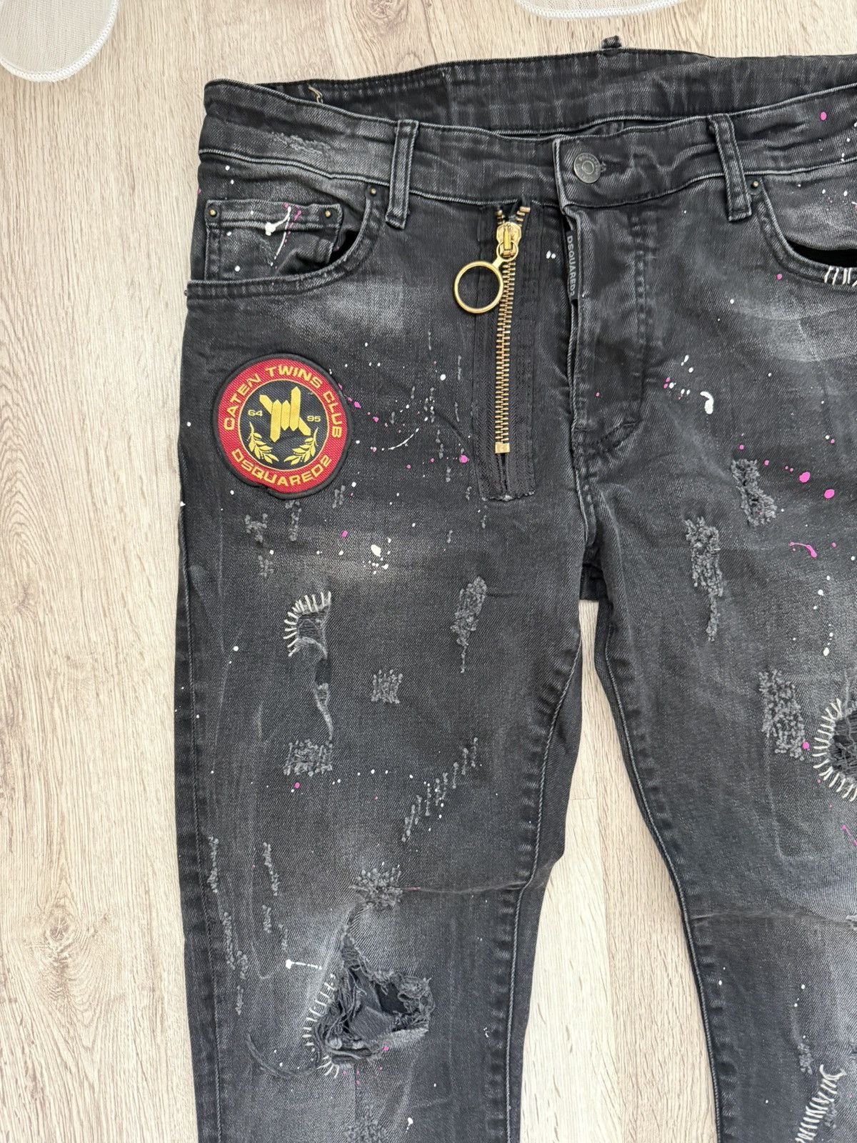 Dsquared2 Dsquared2 Slim Jeans Distressed Paint Splatter Patch Size US 32 / EU 48 - 3 Thumbnail
