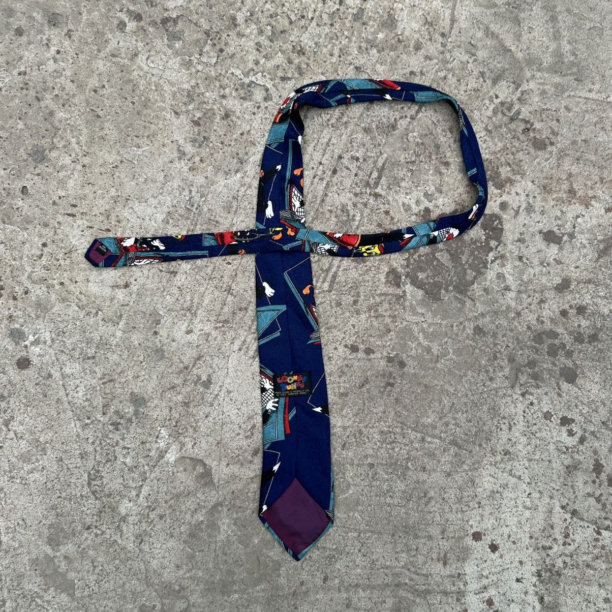 Japanese Brand Vintage Warner Bros Tie Silk Looney Tunes 1993 Y2K Old Money Size ONE SIZE - 2 Thumbnail