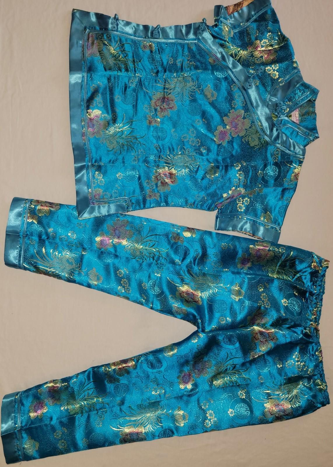 The Unbranded Brand girls age 4to7 years old blue asian pant suit Size ONE SIZE - 1 Thumbnail