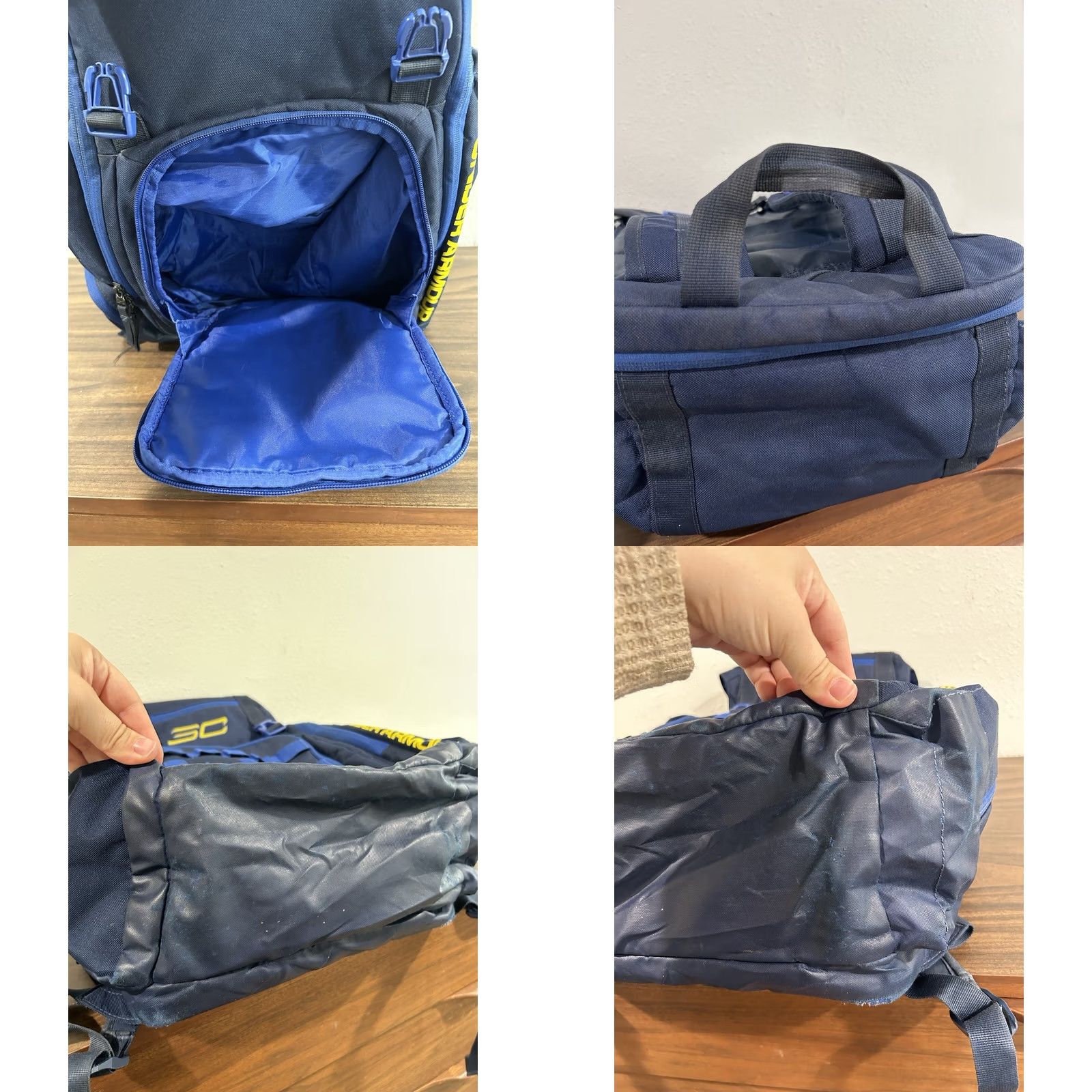 Under Armour Under Armour Steph Curry Storm Backpack Large Blue Nylon Bag Size ONE SIZE - 9 Thumbnail