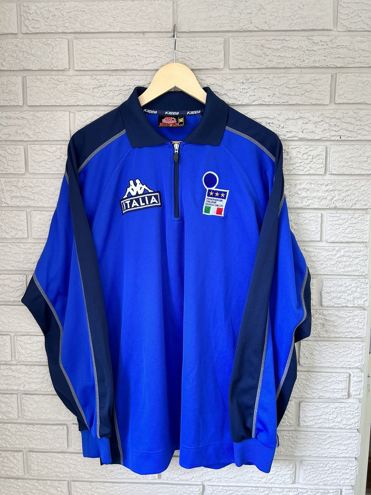 Maillot Vintage Italie Kappa 1999 - Squadra Azzurra Domicile Bleu - Taille XL