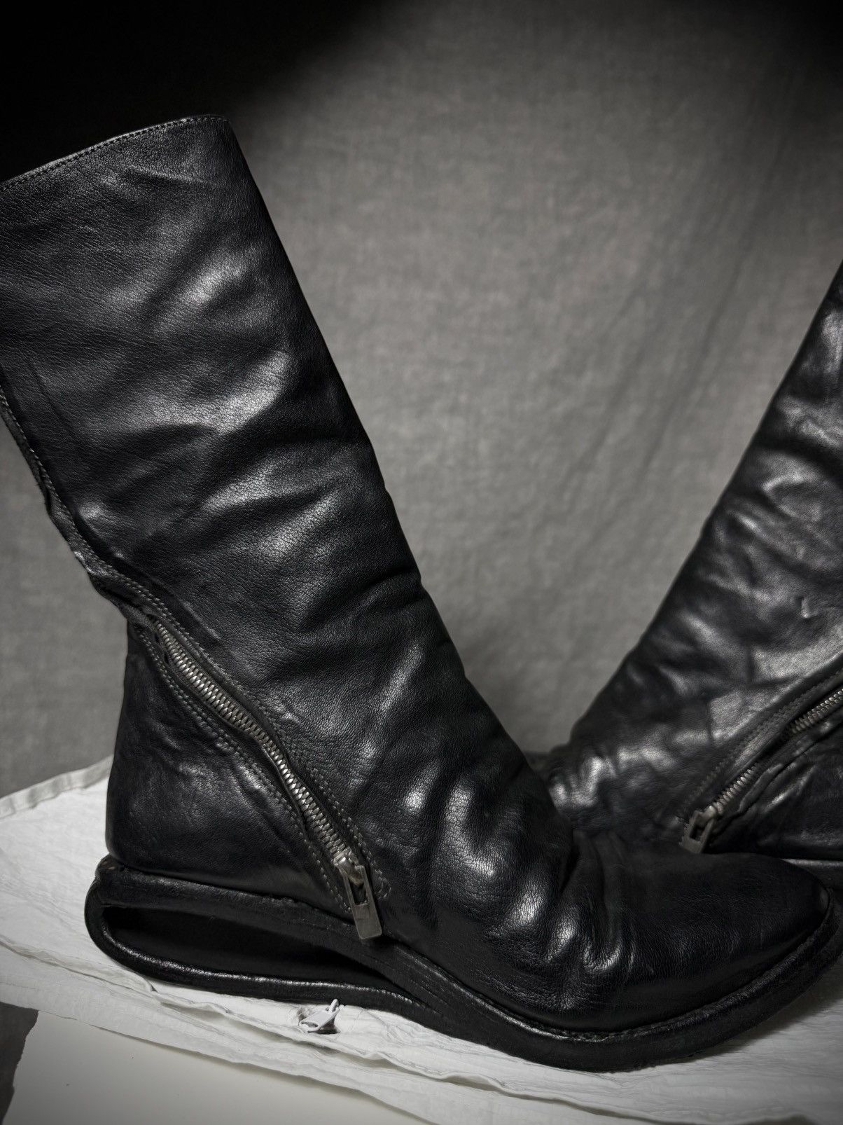 Carol Christian Poell Carol Christian Poell Titanium Prosthetic U-Sole Boots Size US 7 / EU 40 - 7 Thumbnail