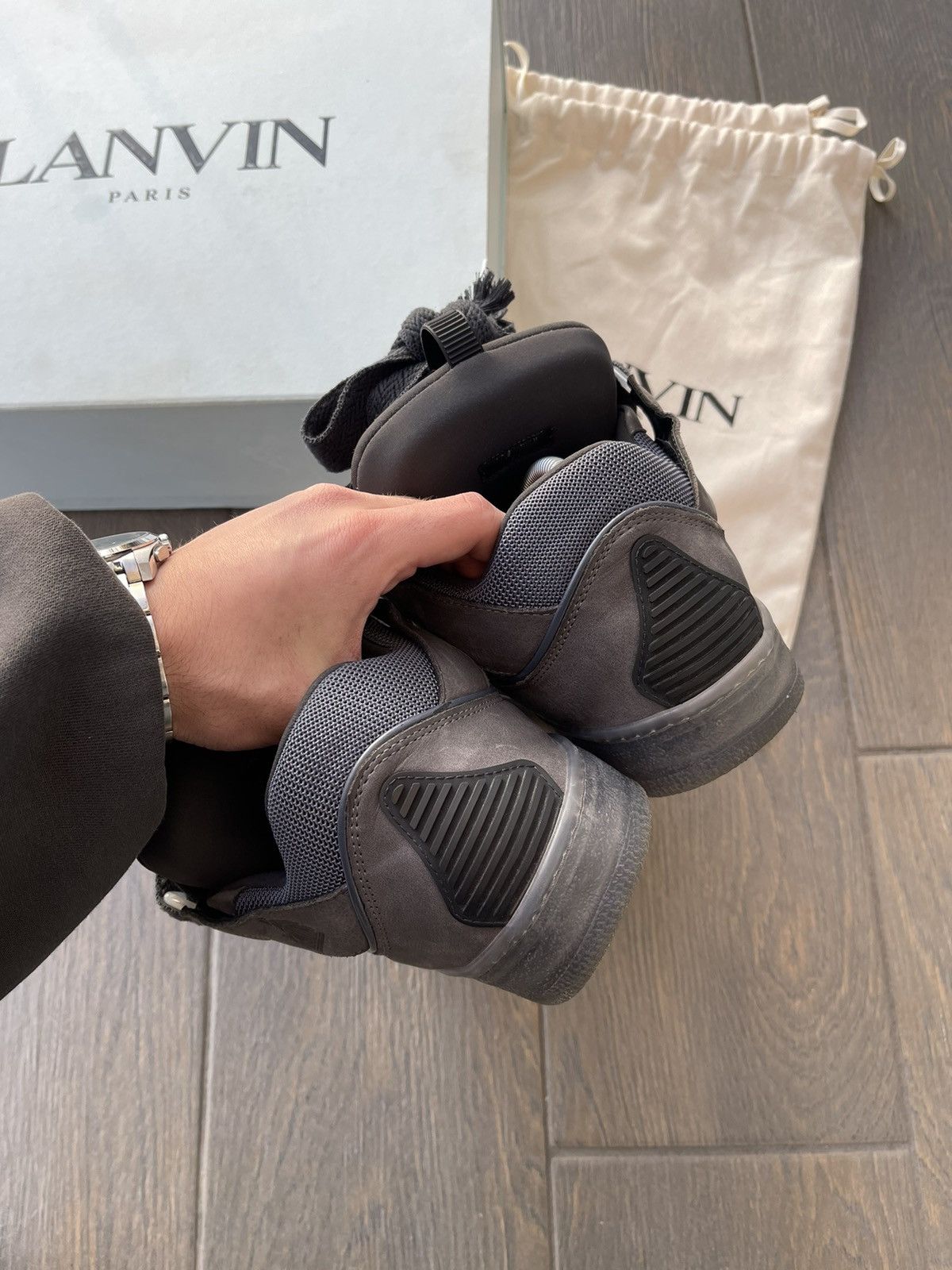 Lanvin Lanvin Curb Sneakers Grey Size US 9 / EU 42 - 9 Thumbnail
