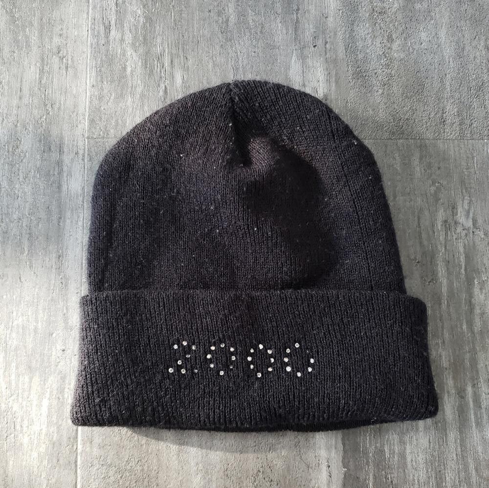 Designer Black Diamond Detailed 2000 Beanie Size ONE SIZE - 1 Thumbnail