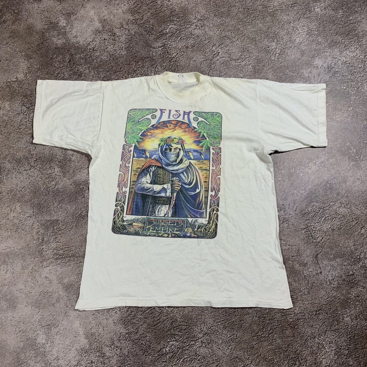Vintage Vintage 90s Graphic Tee Sun Faded Horror Skull Print Grunge Size US XL / EU 56 / 4 - 1 Thumbnail