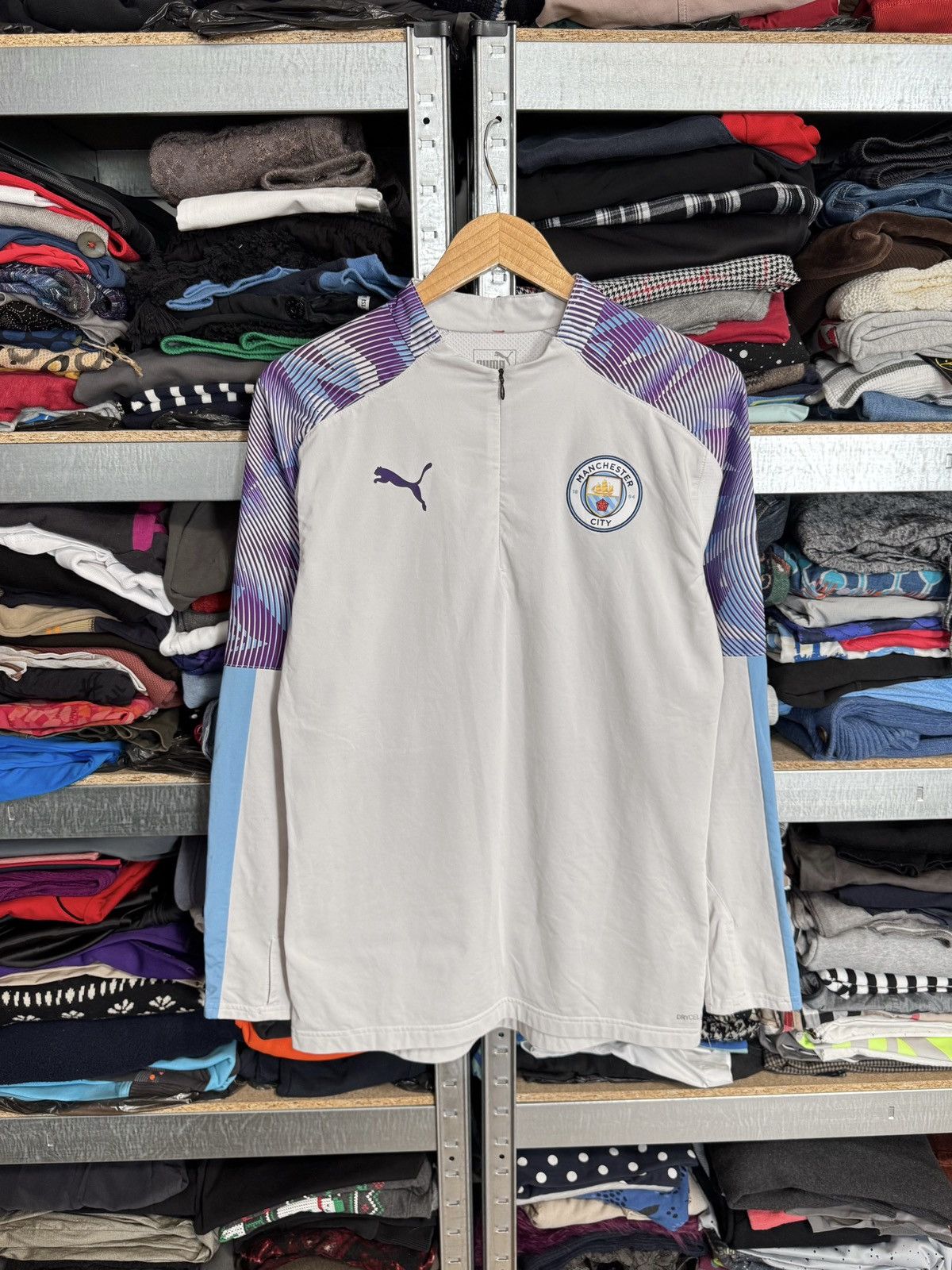 Puma Puma Dry Cell Manchester City 1/4 Zip Long Sleeve Shirt Sz S Size US S / EU 44-46 / 1 - 1 Thumbnail