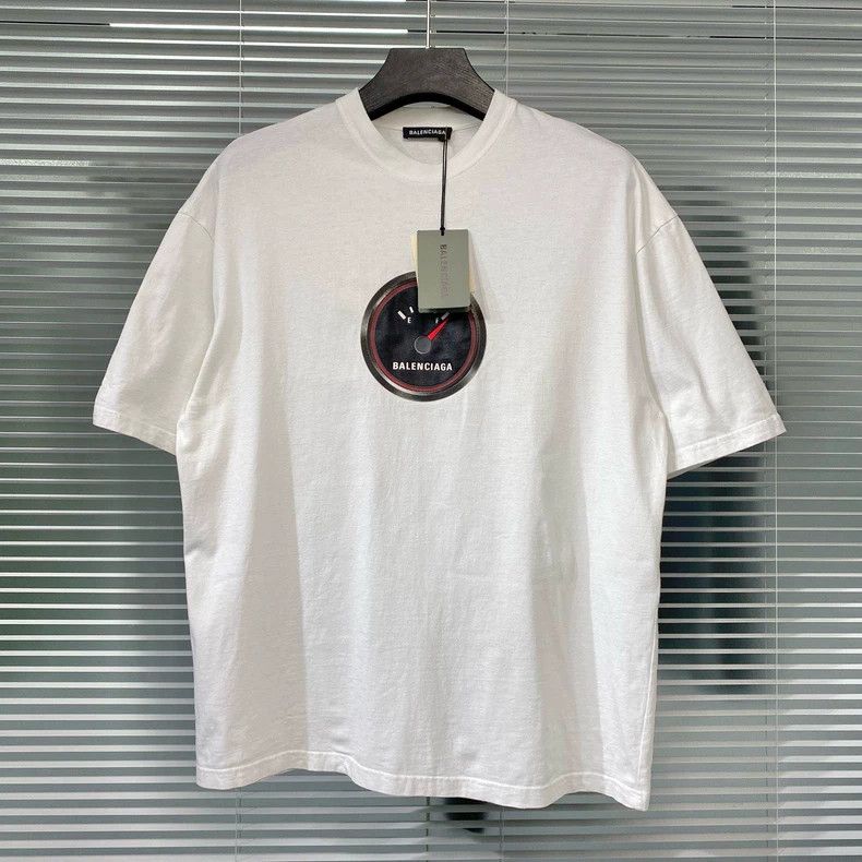 Balenciaga Balenciaga Short Sleeve T-Shirt with Oil Gauge Printed Log Size US S / EU 44-46 / 1 - 1 Thumbnail