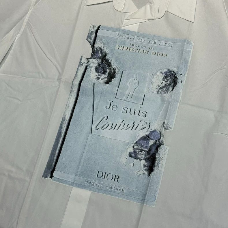 Dior white long sleeve shirt by Dior Size US L / EU 52-54 / 3 - 3 Thumbnail