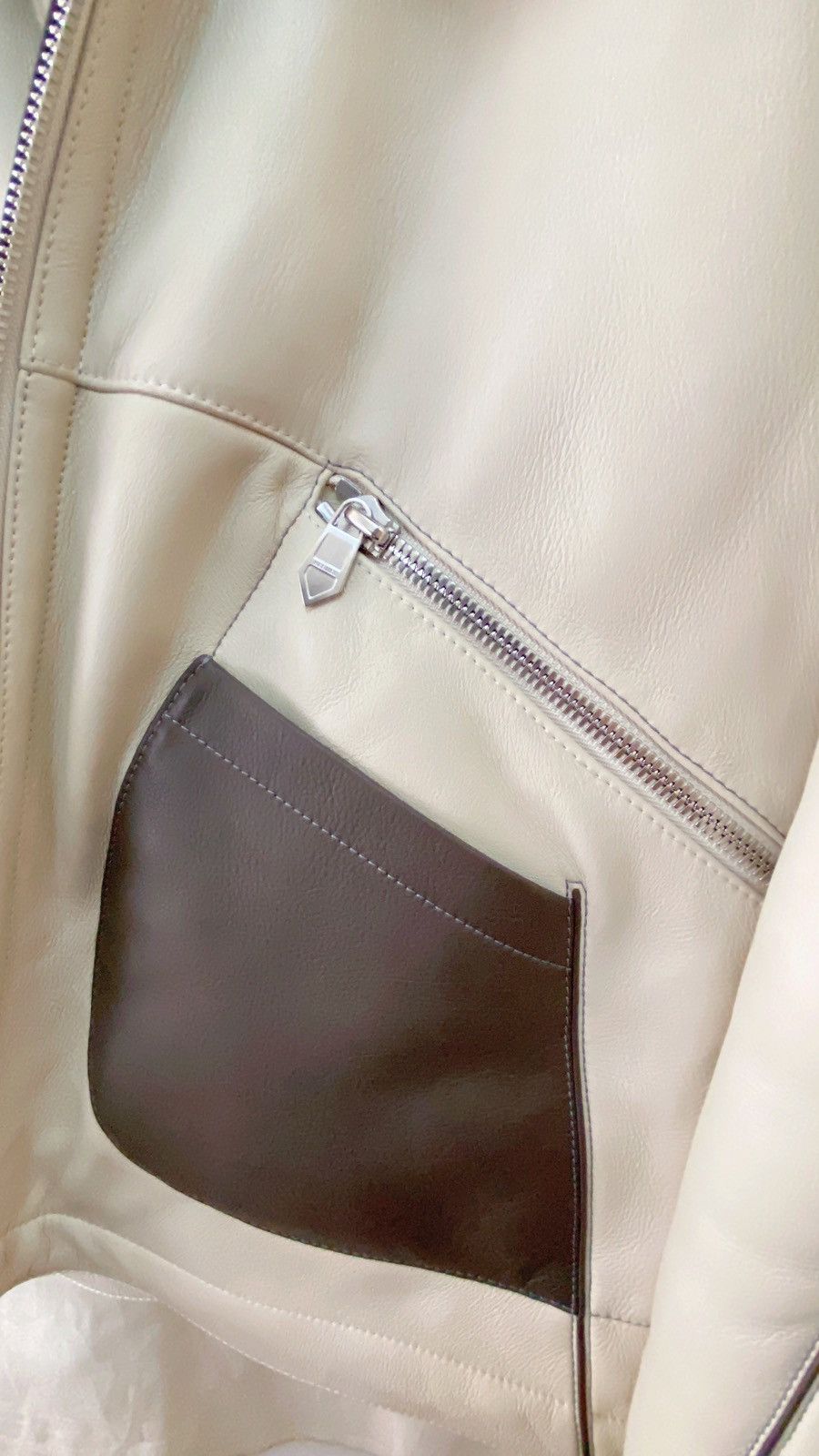 Hermes [sale] 22-23AW Hermes Leather Jacket (discoloured) Size US M / EU 48-50 / 2 - 7 Thumbnail