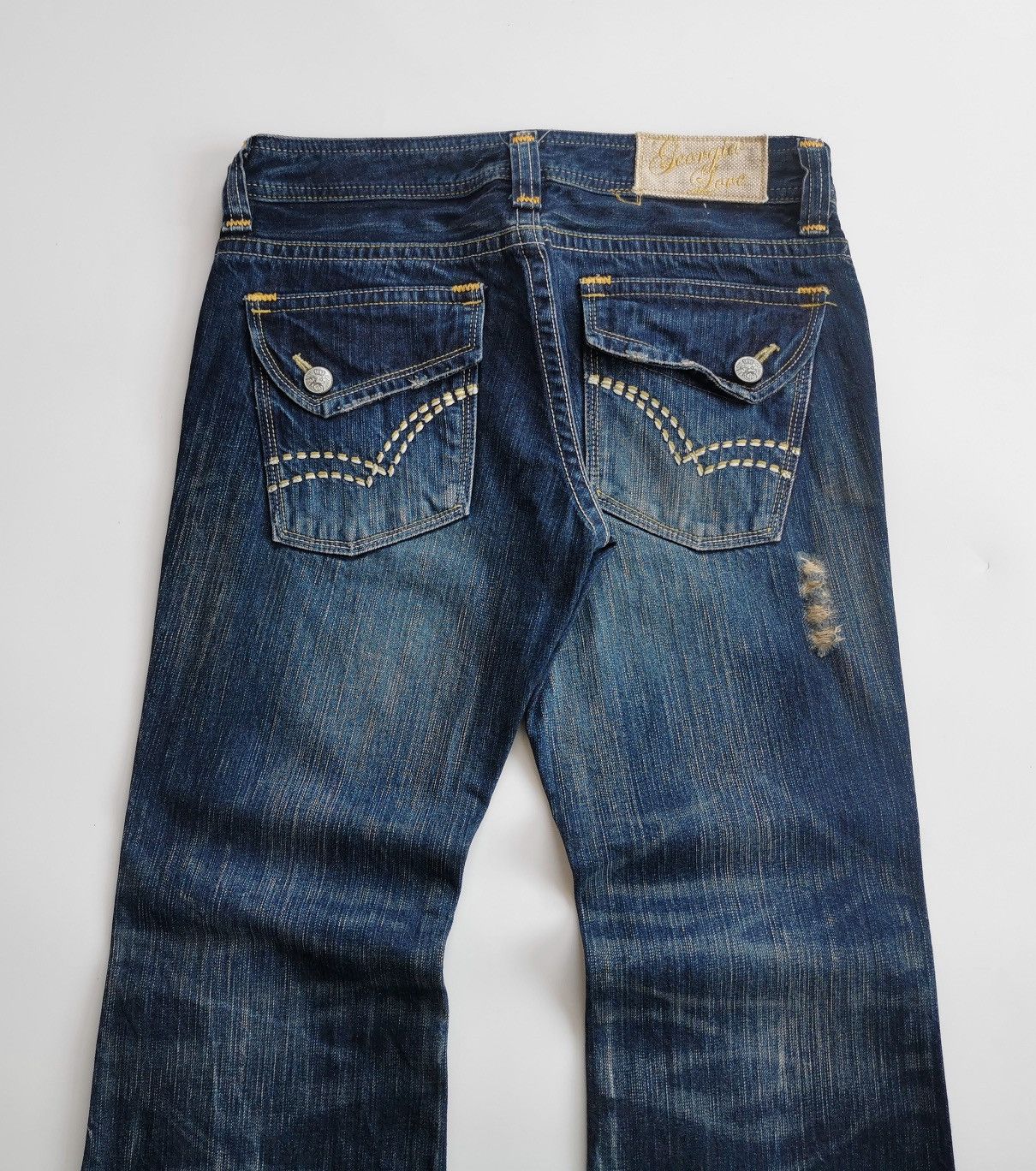 Japanese Brand Bootcut Georgia Love Japan Distressed Blue Jeans Size US 32 / EU 48 - 5 Thumbnail