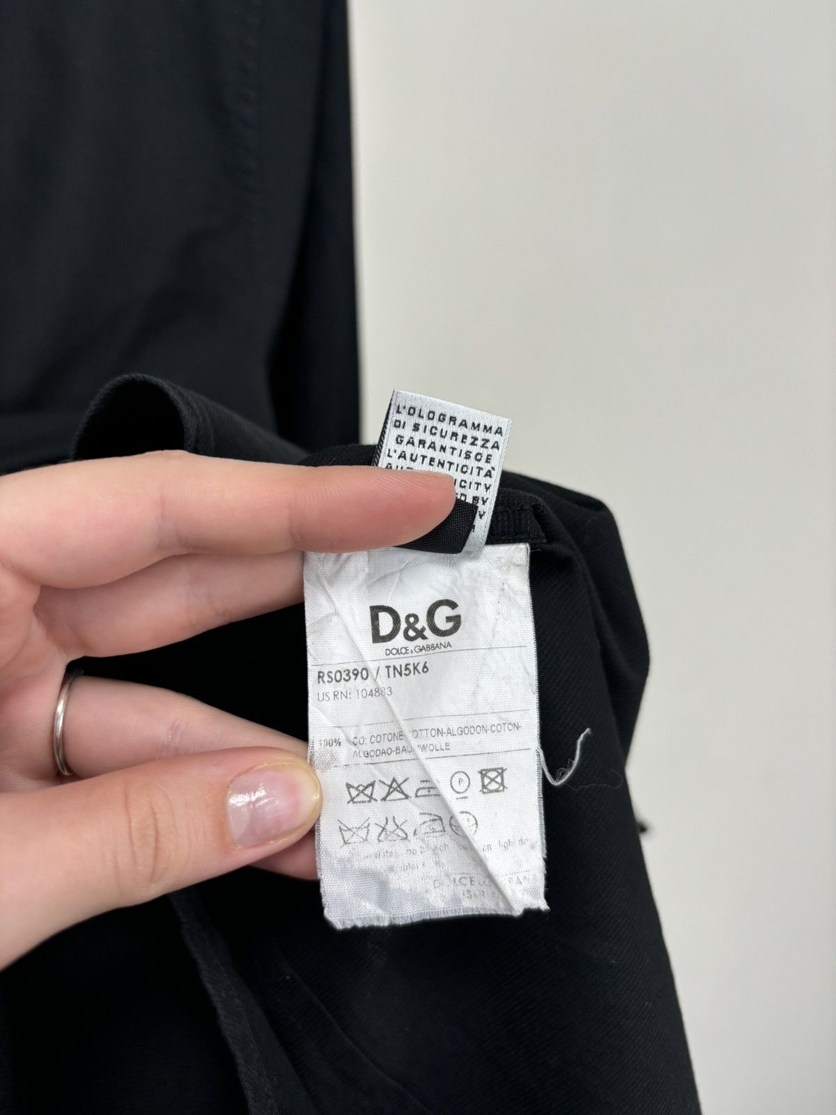 Dolce & Gabbana Vintage Dolce & Gabbana Men’s Black Luxury Button Up Shirt Size US S / EU 44-46 / 1 - 14 Thumbnail