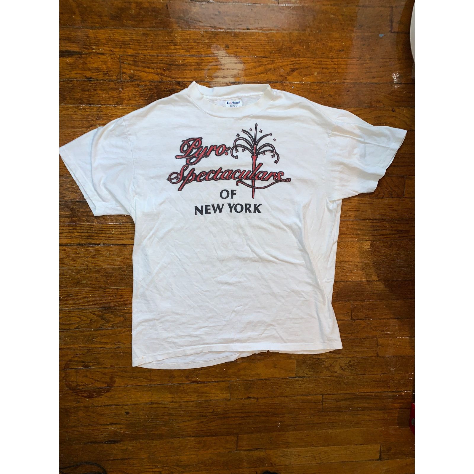 Hanes Vintage Pyro Spectaculars NY T Shirt USA Single Stitch L Size US L / EU 52-54 / 3 - 1 Thumbnail